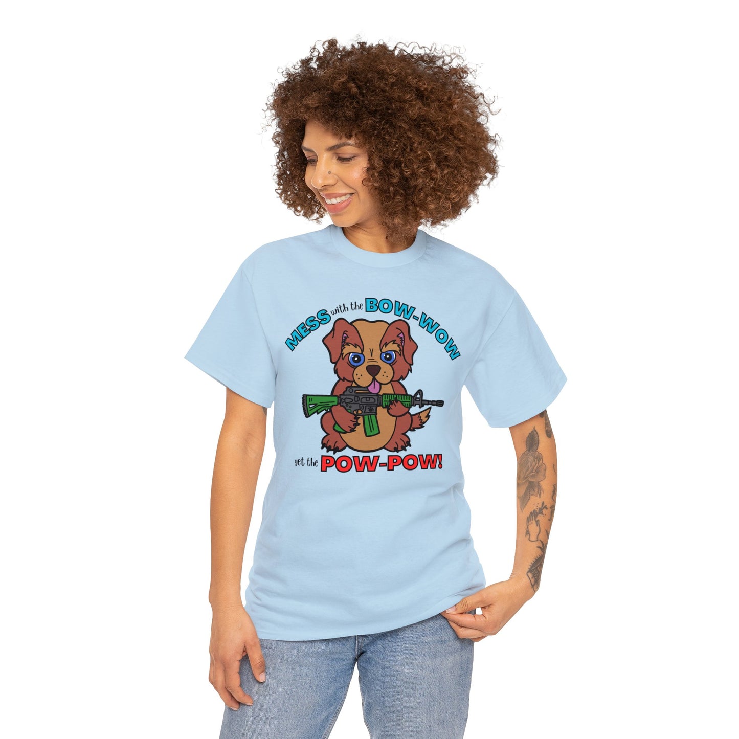 Mess with the Bow-Wow! Unisex Heavy Cotton Tee