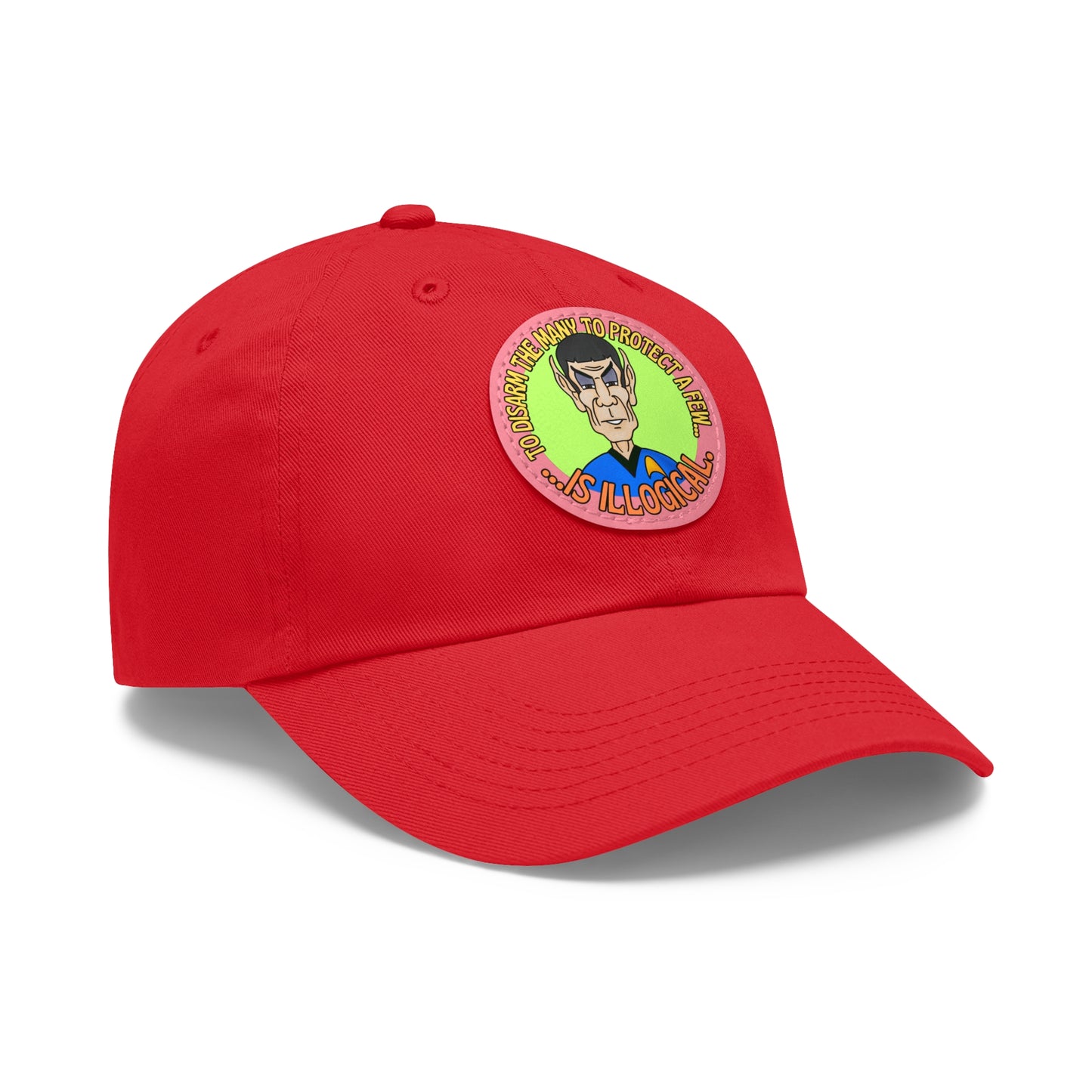 Illogical! Dad Hat with Leather Patch (Round)