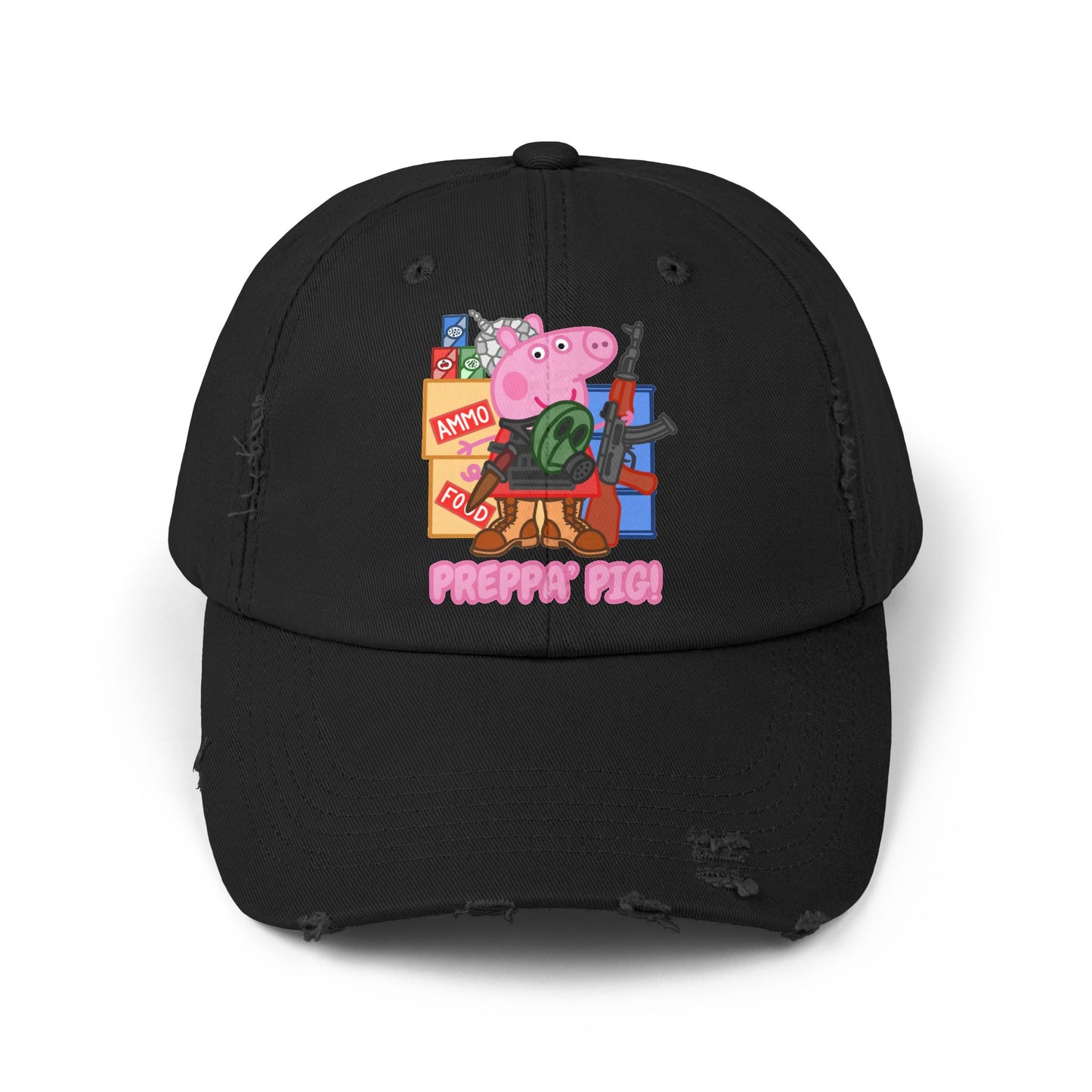 Preppa' Pig! Unisex Distressed Cap