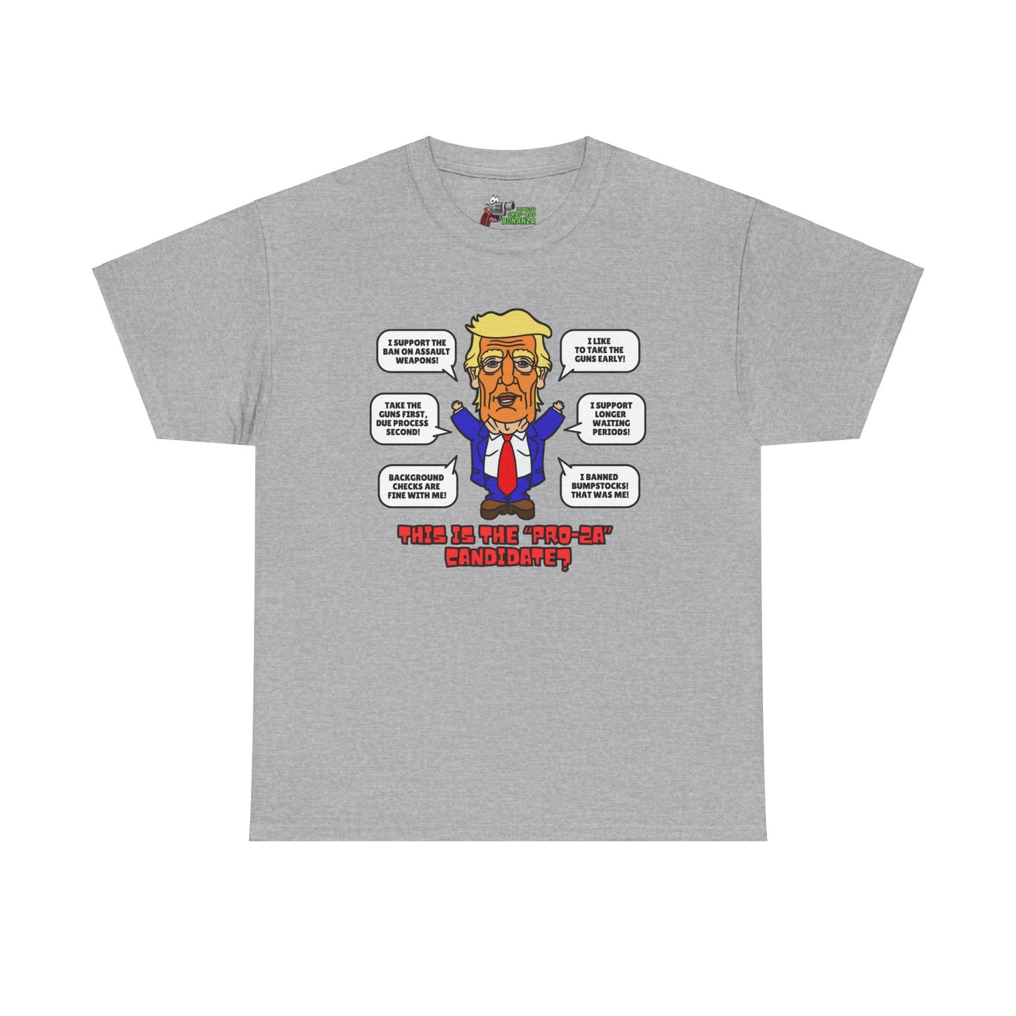 Trump on Guns! Unisex Heavy Cotton Tee