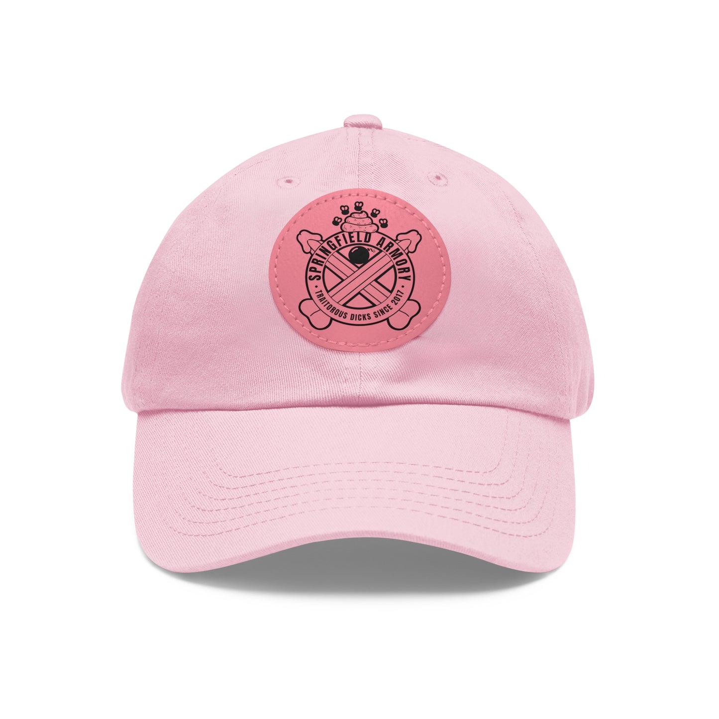 Springfield Dicks! Dad Hat with Leather Patch (Round)