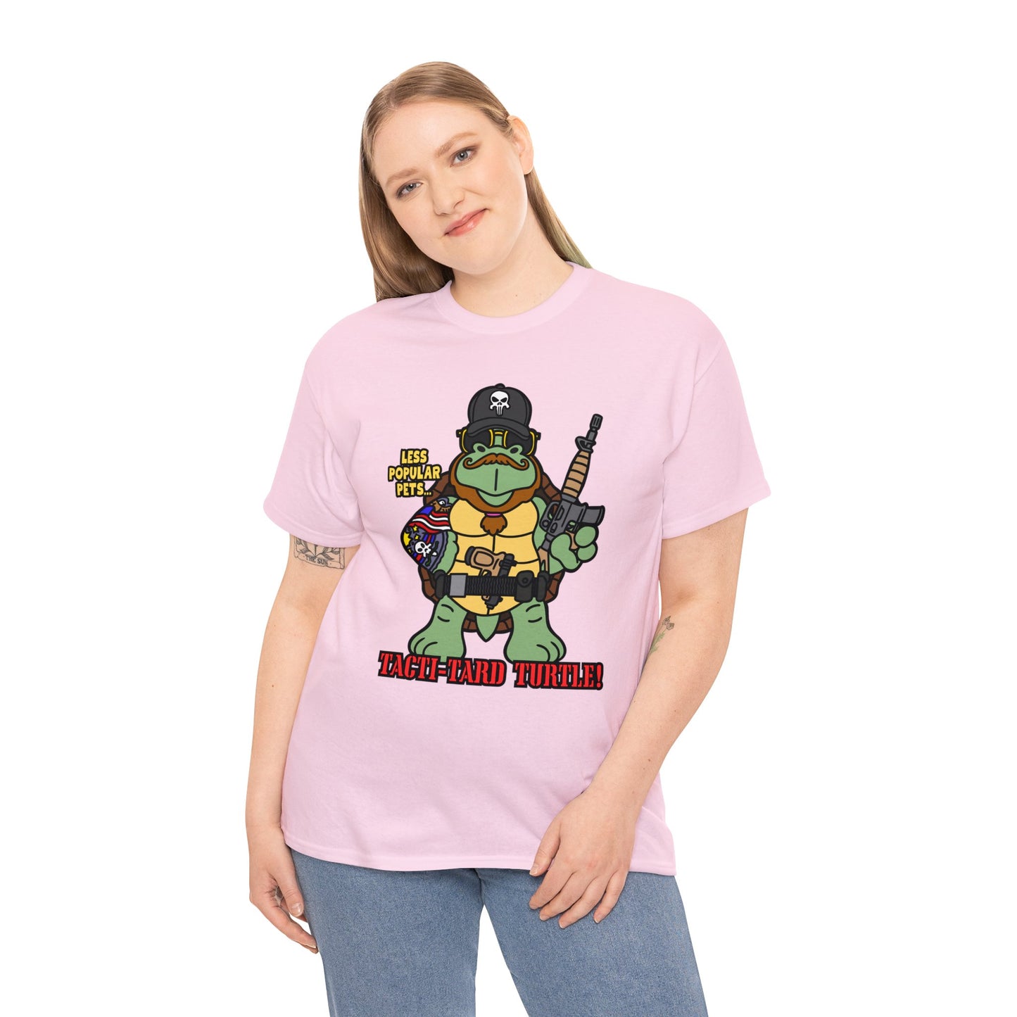 Tacti-Tard Turtle! Unisex Heavy Cotton Tee