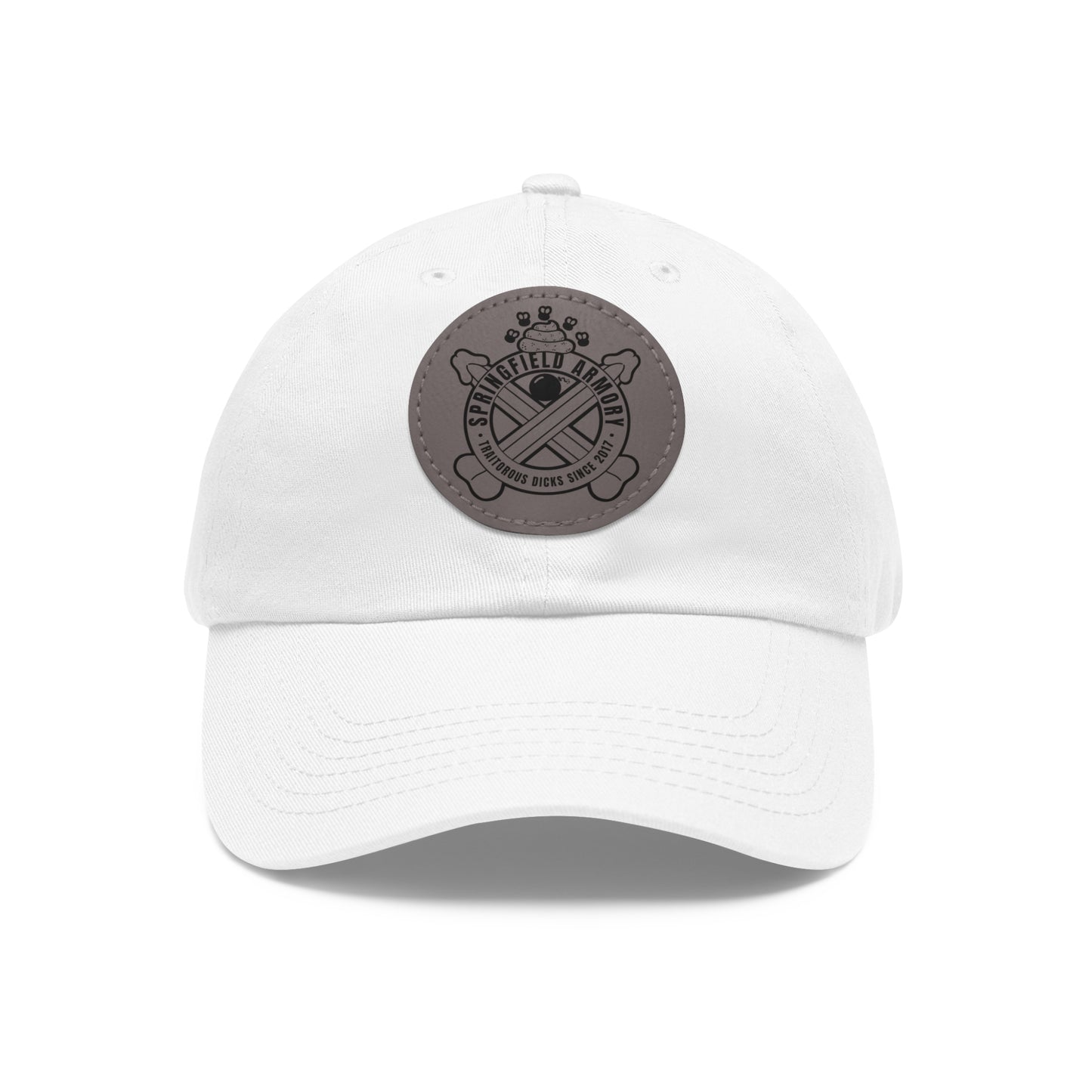 Springfield Dicks! Dad Hat with Leather Patch (Round)