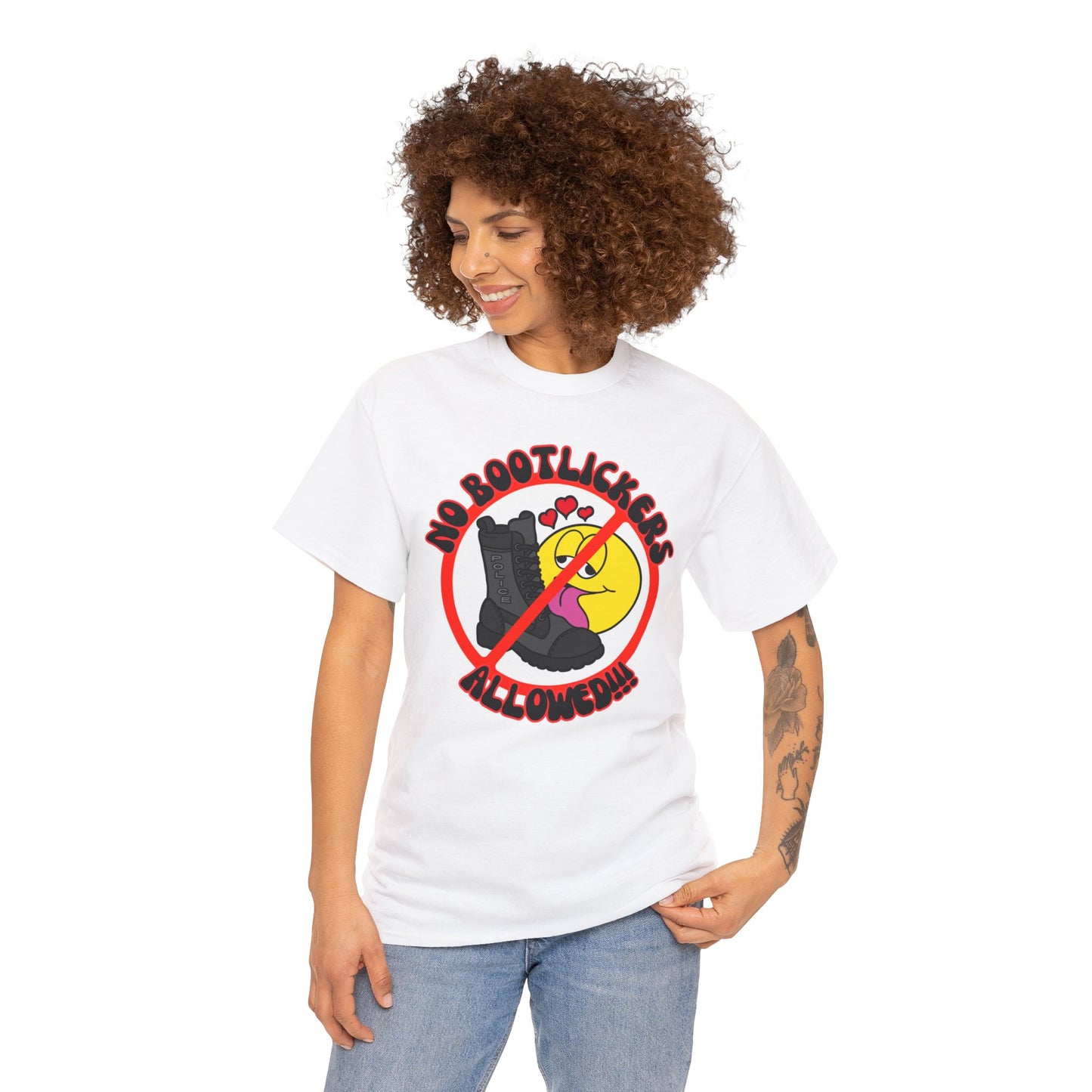 No Bootlickers Allowed! Unisex Heavy Cotton Tee