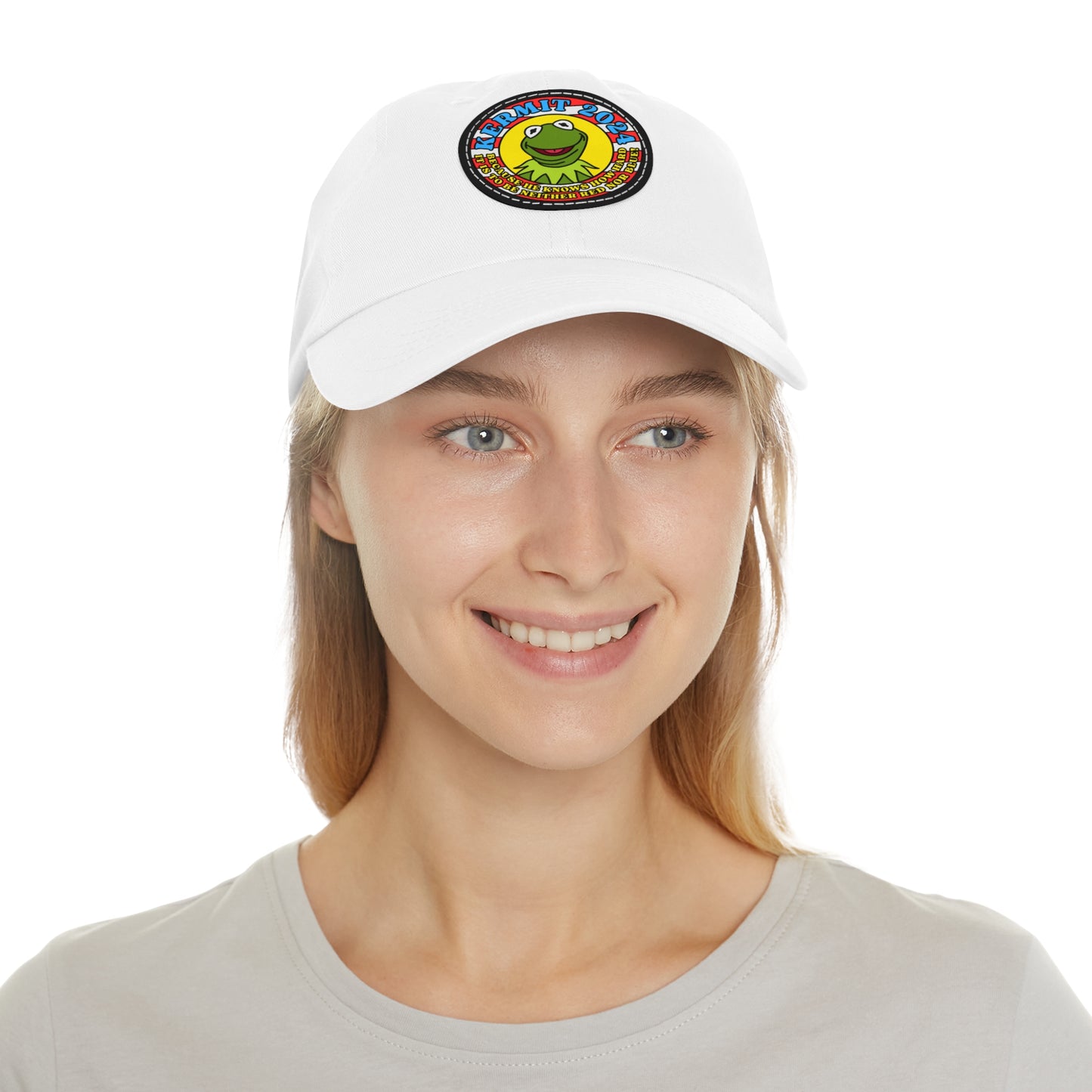 KERMIT 2024! Dad Hat with Leather Patch (Round)