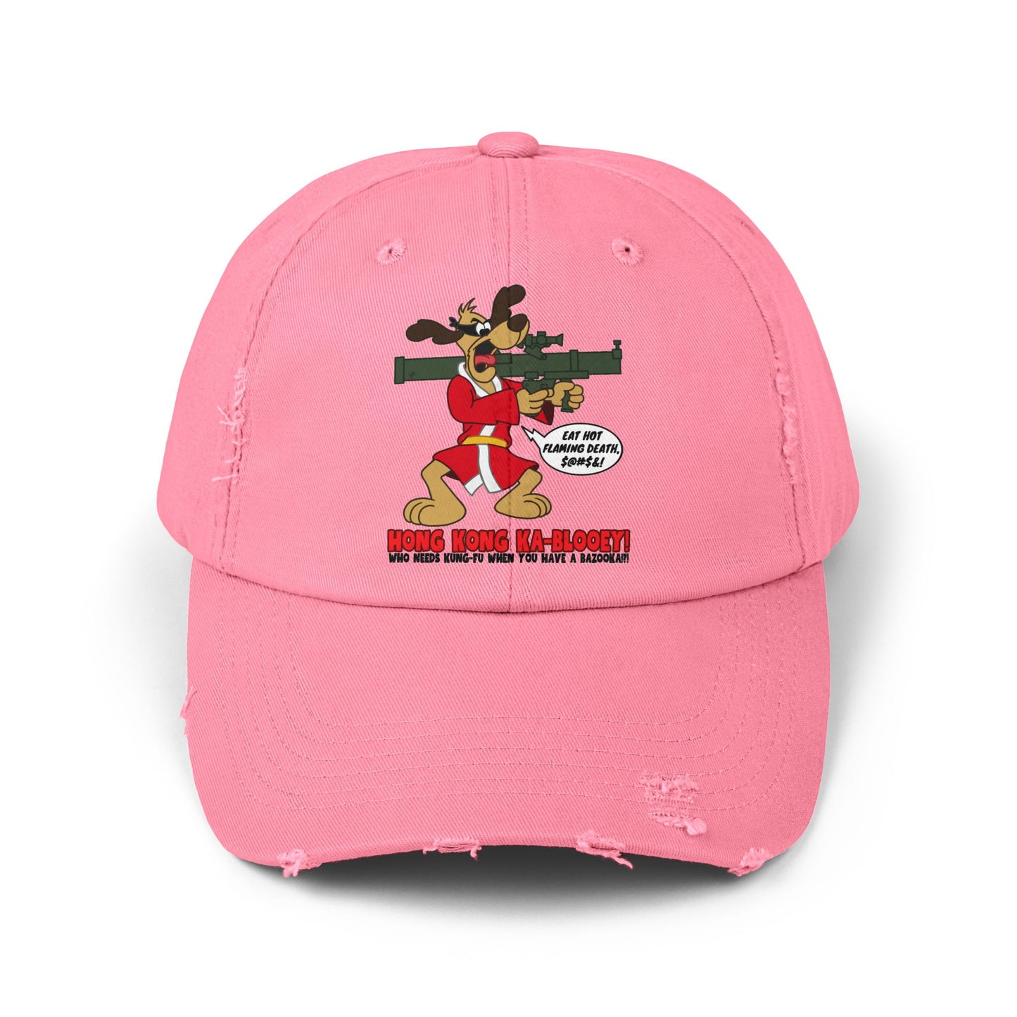 Hong Kong Ka-Blooey! Unisex Distressed Cap