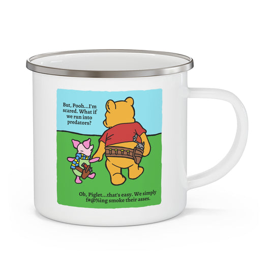 Pew & Piglet! Enamel Camping Mug
