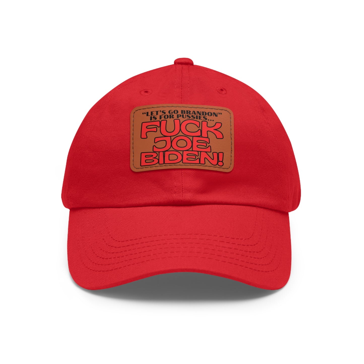 F' Joe Biden! Dad Hat with Leather Patch (Rectangle)