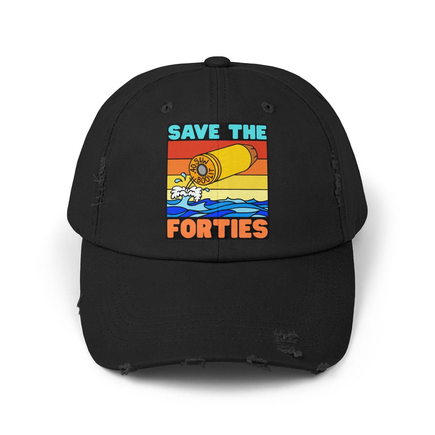 Save the Forties! Unisex Distressed Cap