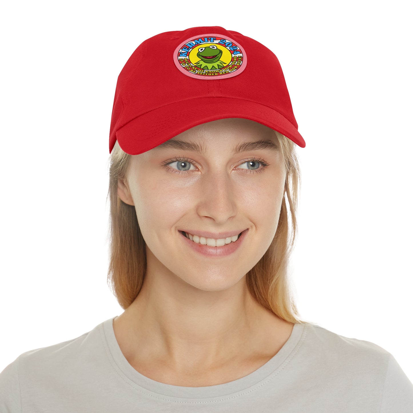 KERMIT 2024! Dad Hat with Leather Patch (Round)