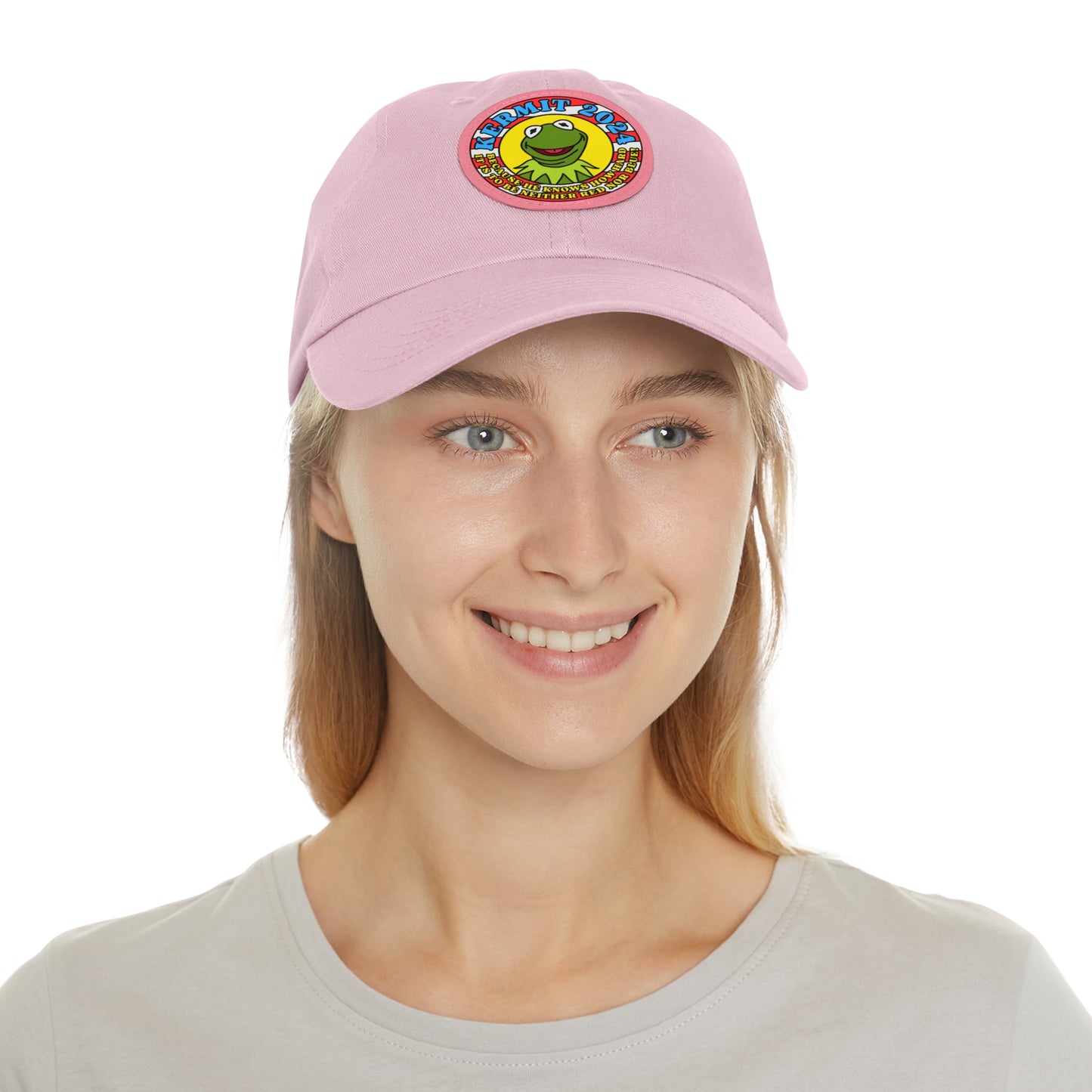 KERMIT 2024! Dad Hat with Leather Patch (Round)
