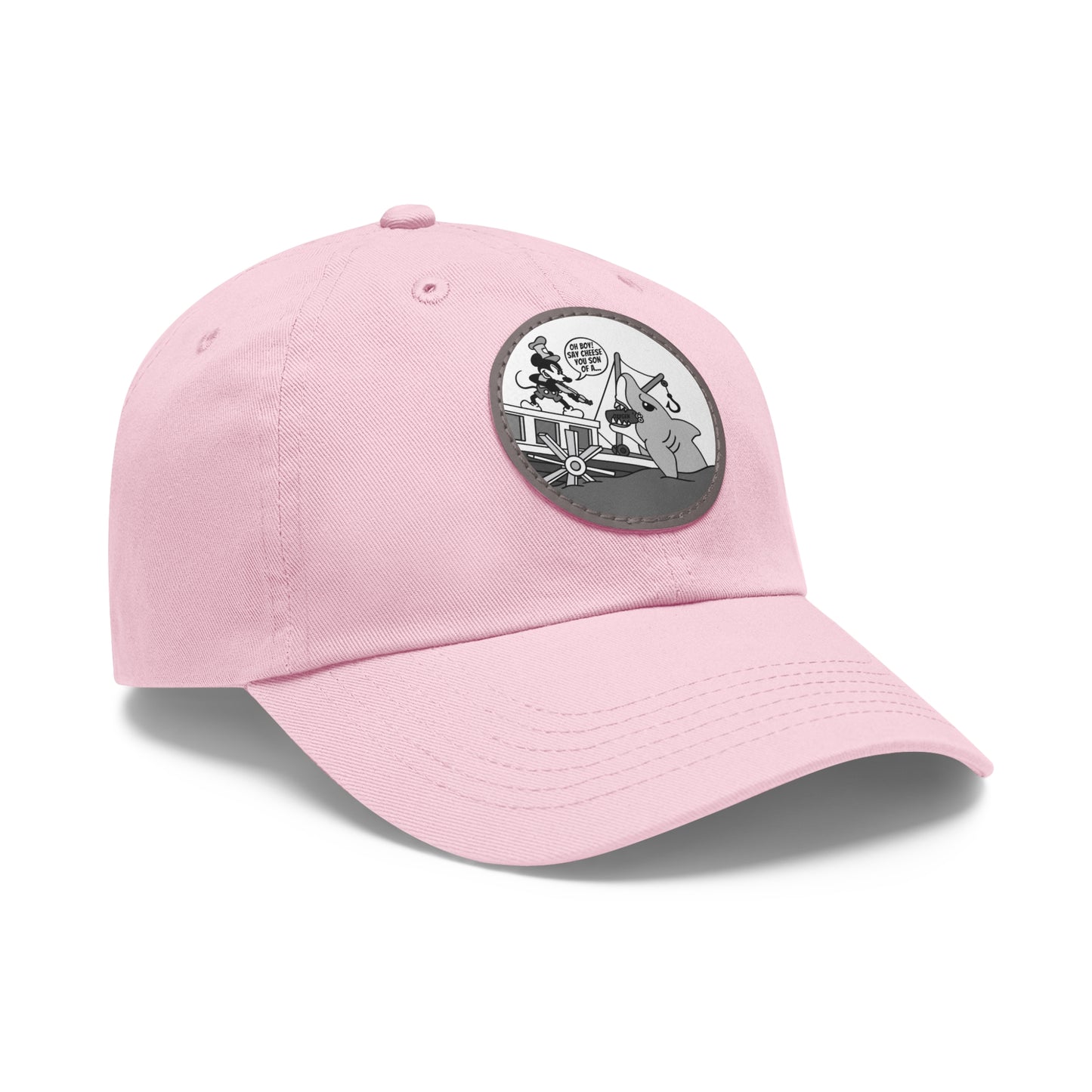 Willie vs. Bruce! Dad Hat with Leather Patch (Round)