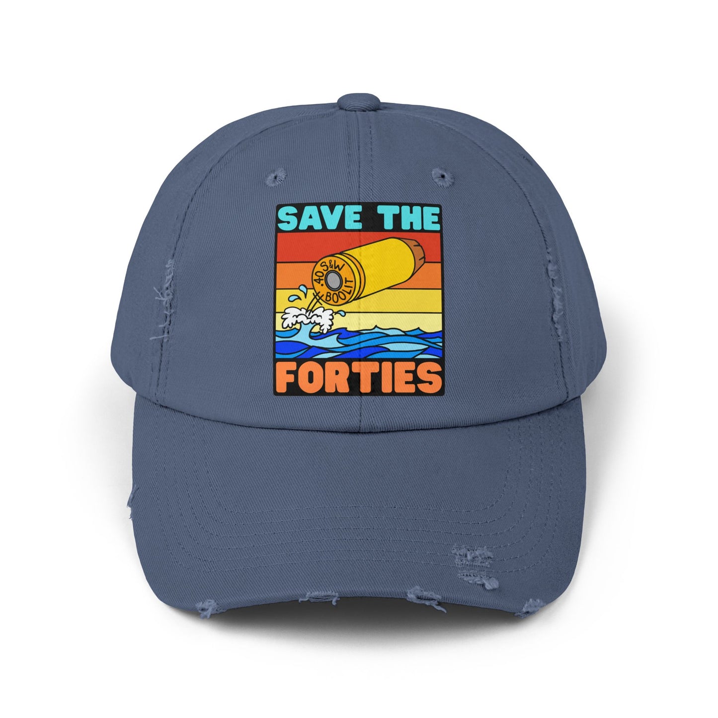 Save the Forties! Unisex Distressed Cap