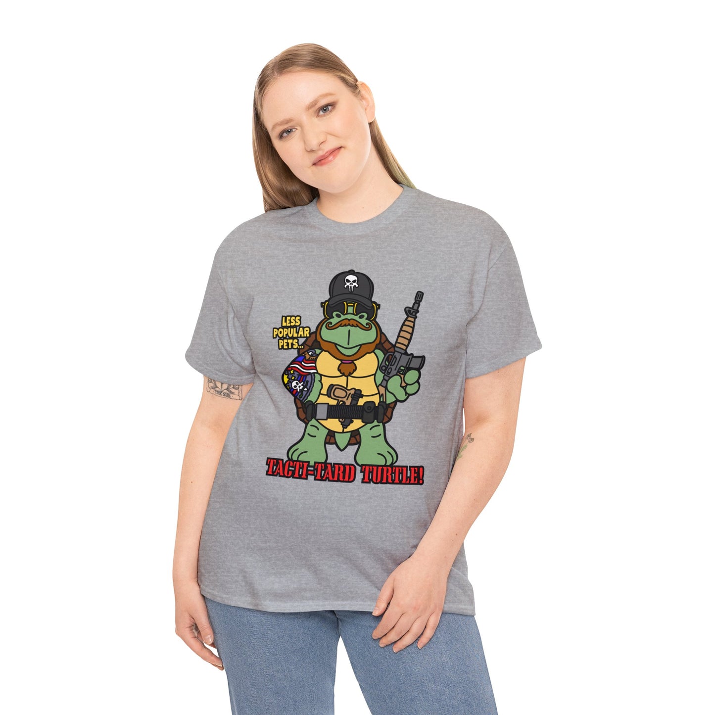 Tacti-Tard Turtle! Unisex Heavy Cotton Tee