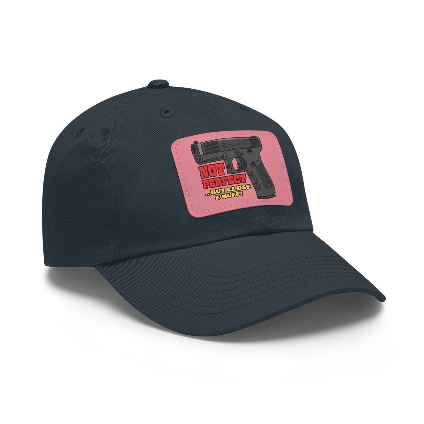 NOT Perfect! Dad Hat with Leather Patch (Rectangle)