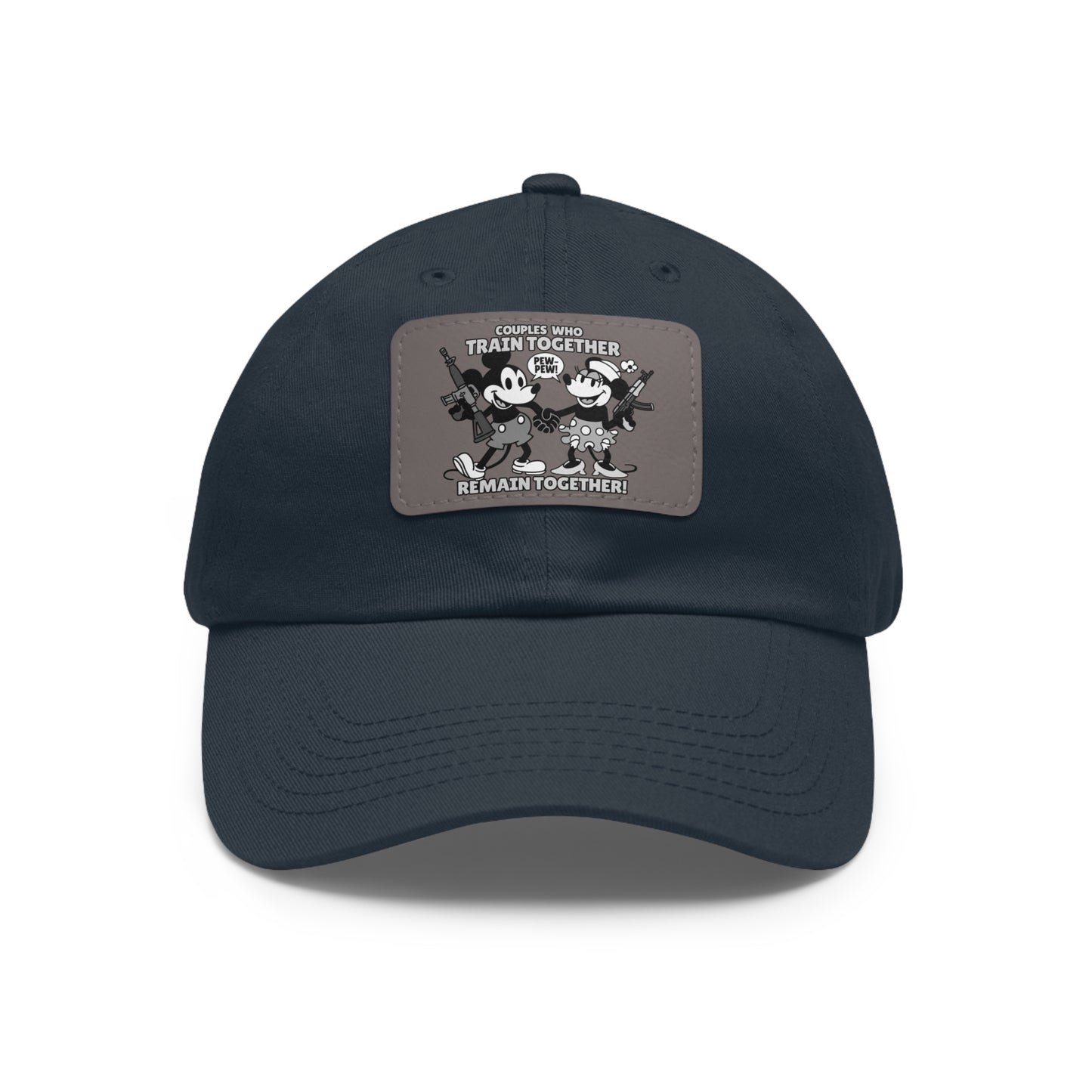 Couple's Therapy! Dad Hat with Leather Patch (Rectangle)