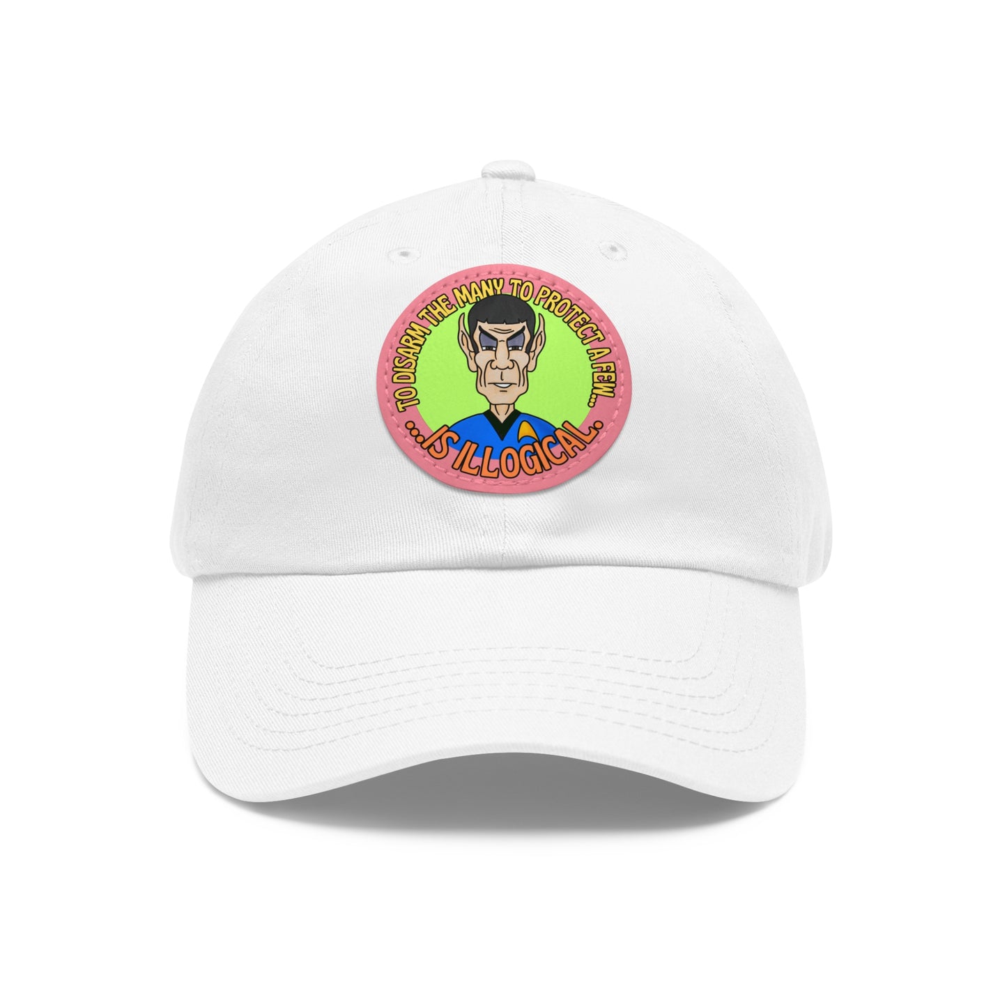 Illogical! Dad Hat with Leather Patch (Round)