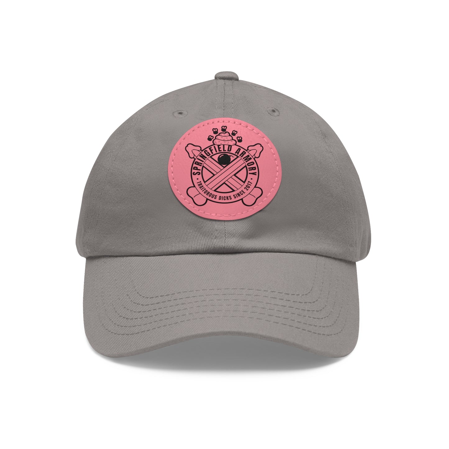 Springfield Dicks! Dad Hat with Leather Patch (Round)