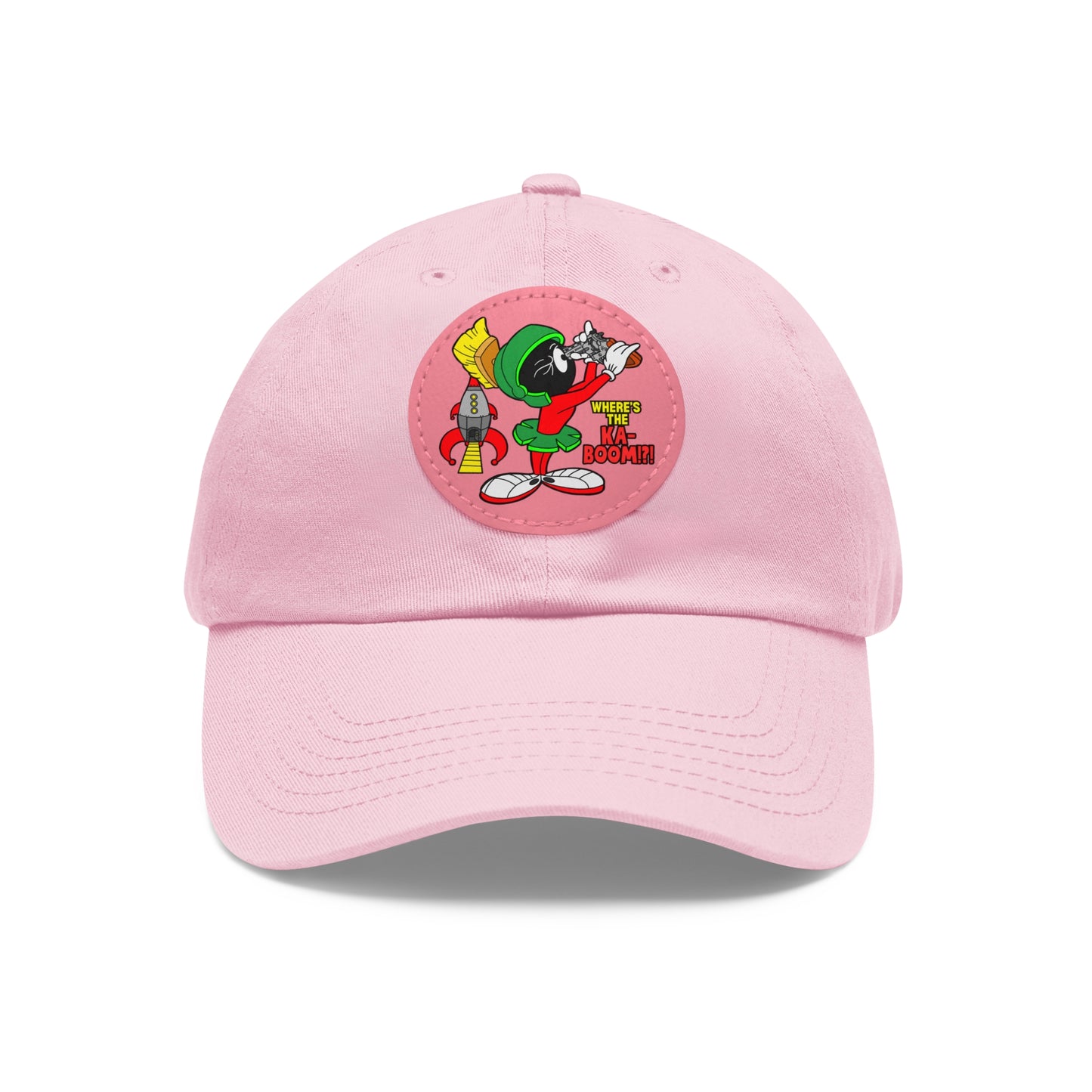 Where's the KA-BOOM!?! Dad Hat with Leather Patch (Round)