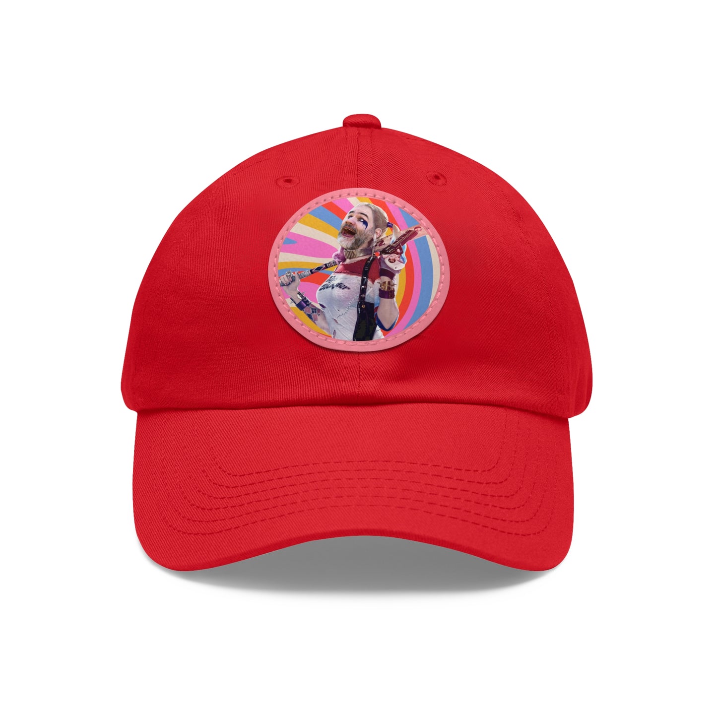 Harley! Dad Hat with Leather Patch (Round)