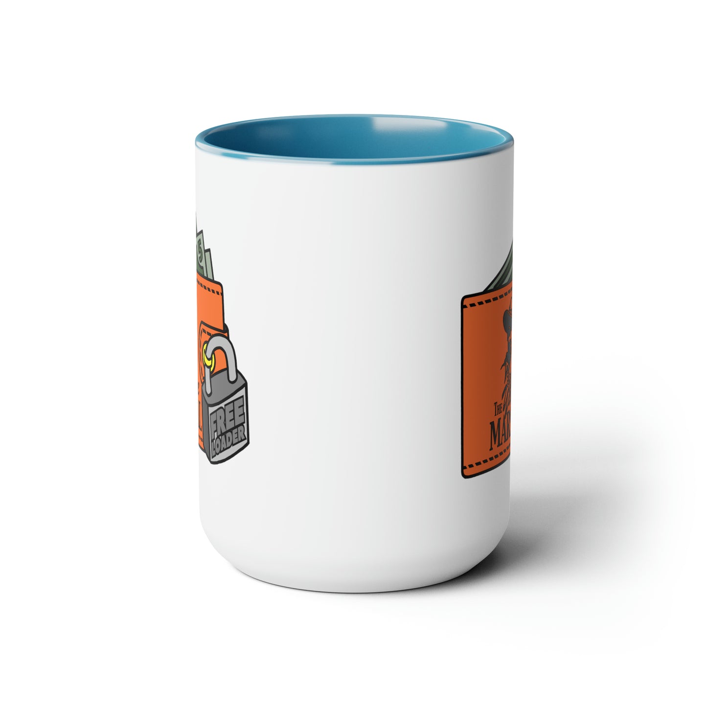 Freeloader Two-Tone Coffee Mugs, 15oz