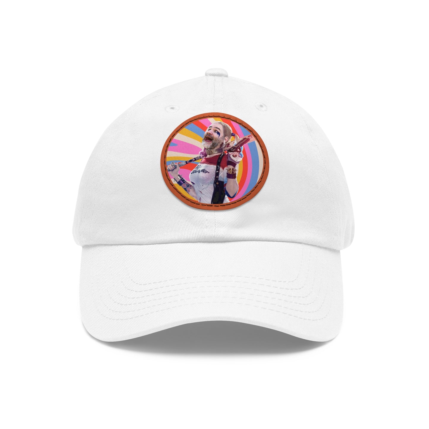 Harley! Dad Hat with Leather Patch (Round)