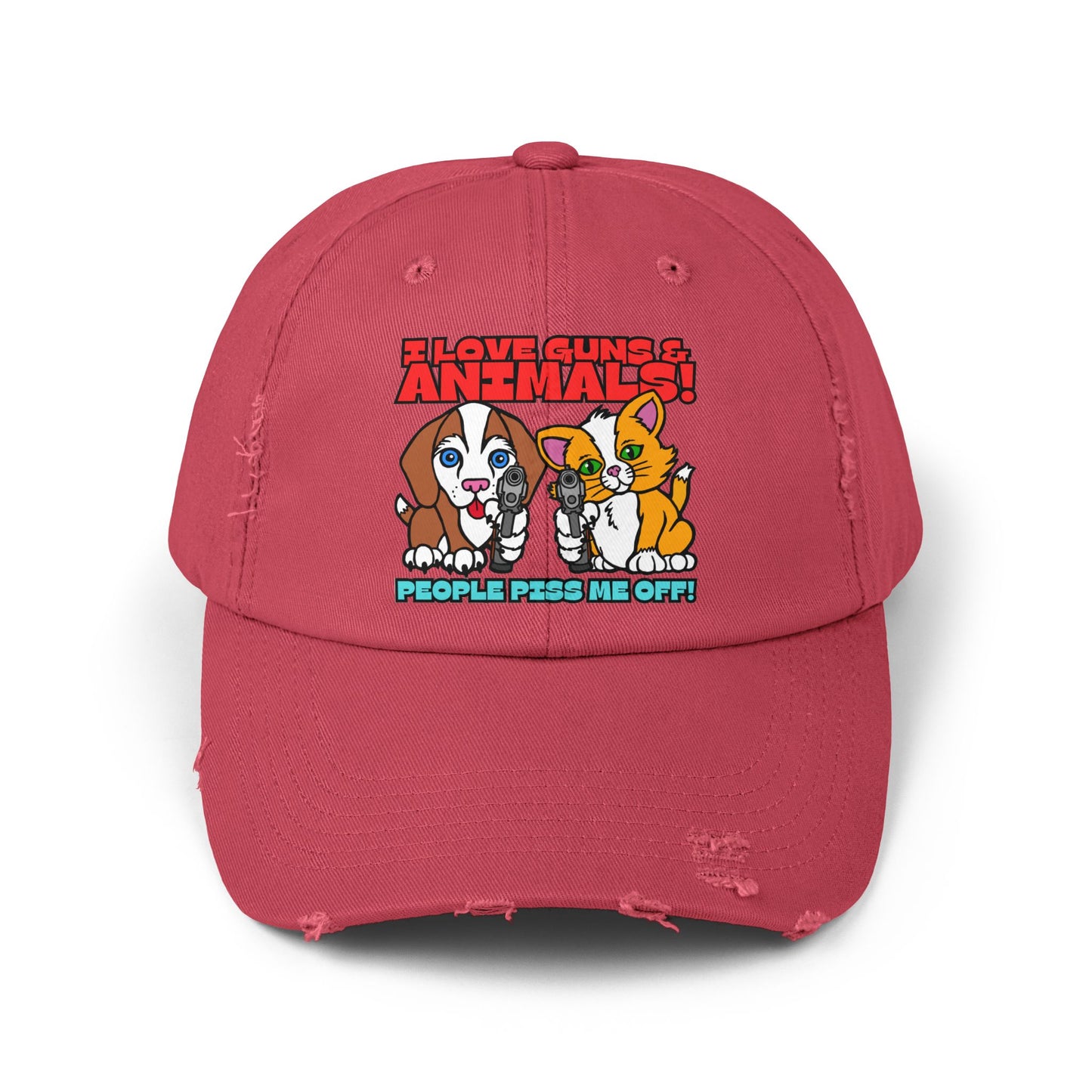 People Piss Me Off! Unisex Distressed Cap