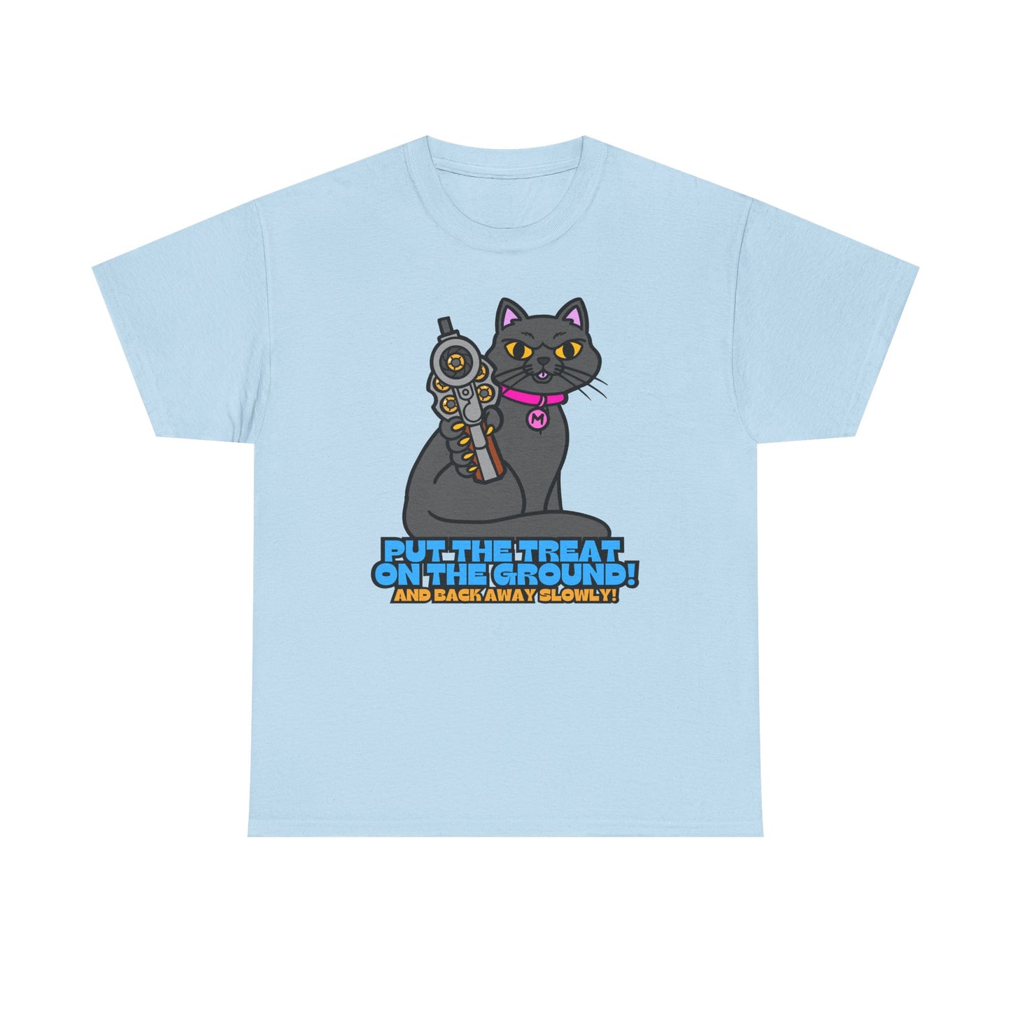 Playful Cat Graphic Tee - Cat Treat! Unisex Heavy Cotton Tee