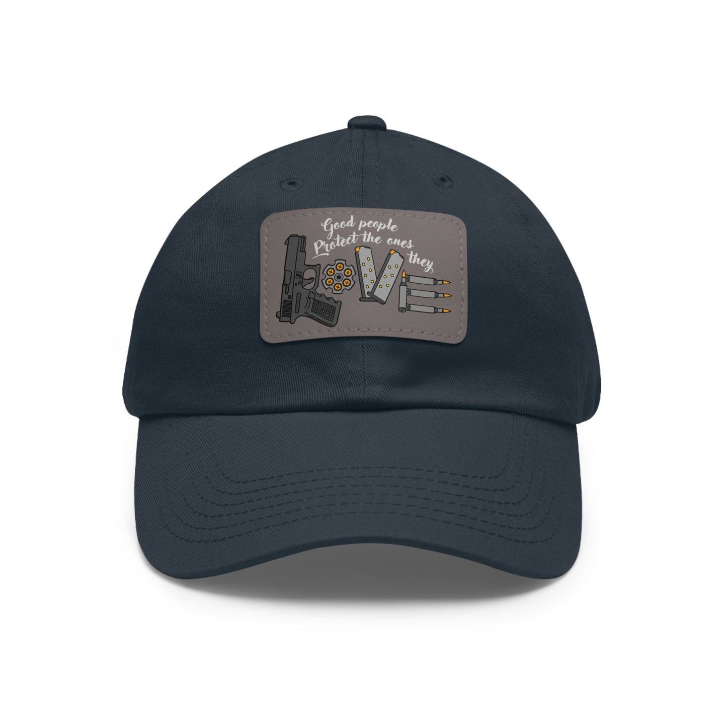 Good People! Dad Hat with Leather Patch (Rectangle)