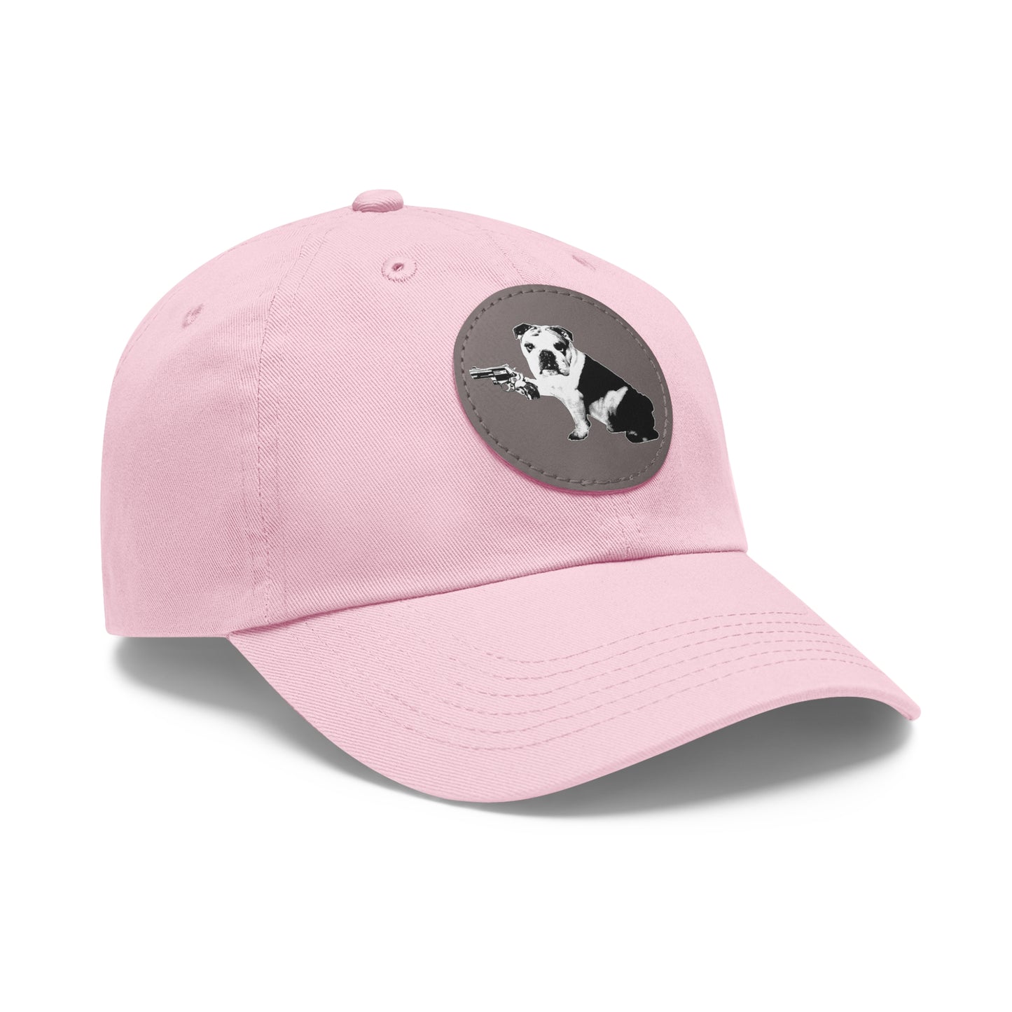 Mavis (Bullpup) Dad Hat with Leather Patch (Round)