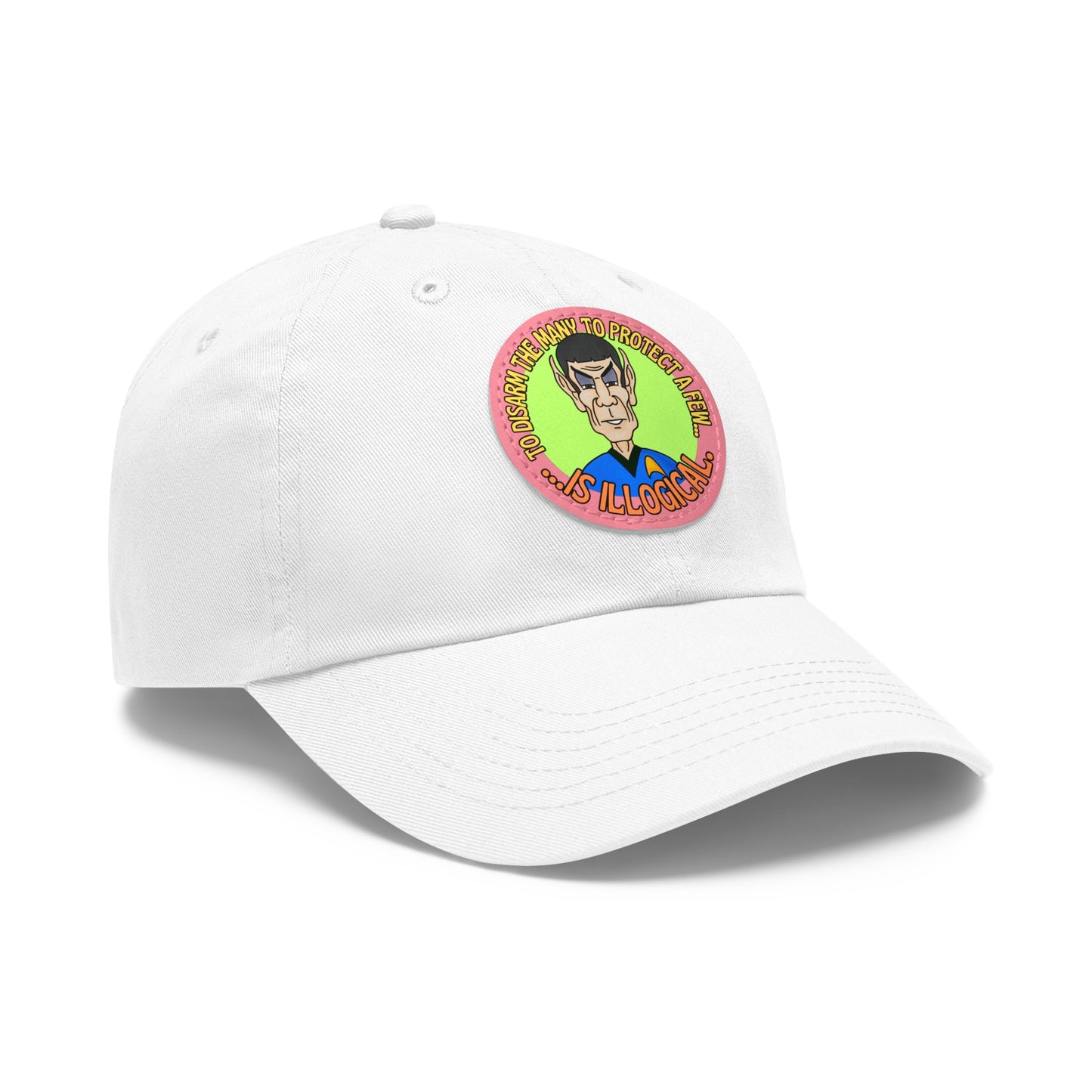 Illogical! Dad Hat with Leather Patch (Round)