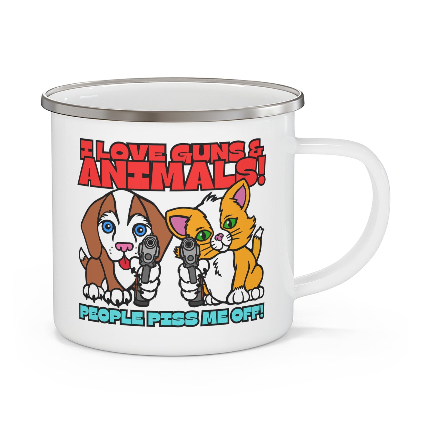 People Piss Me Off! Enamel Camping Mug