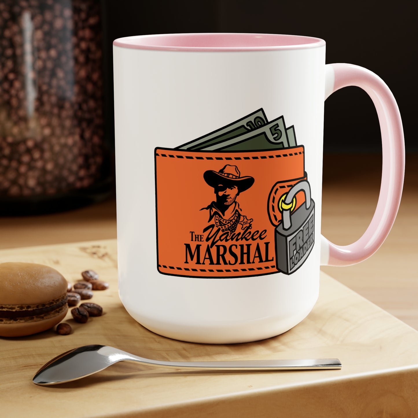 Freeloader Two-Tone Coffee Mugs, 15oz