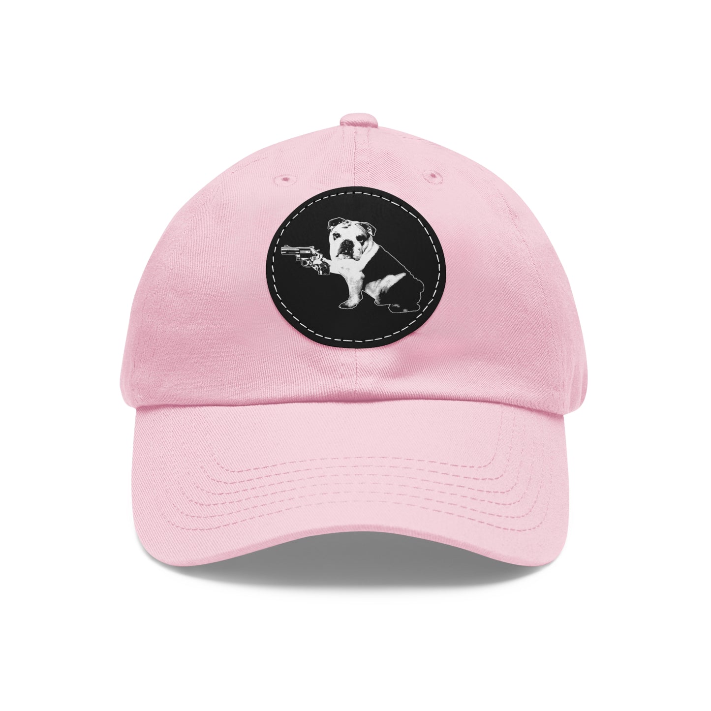 Mavis (Bullpup) Dad Hat with Leather Patch (Round)