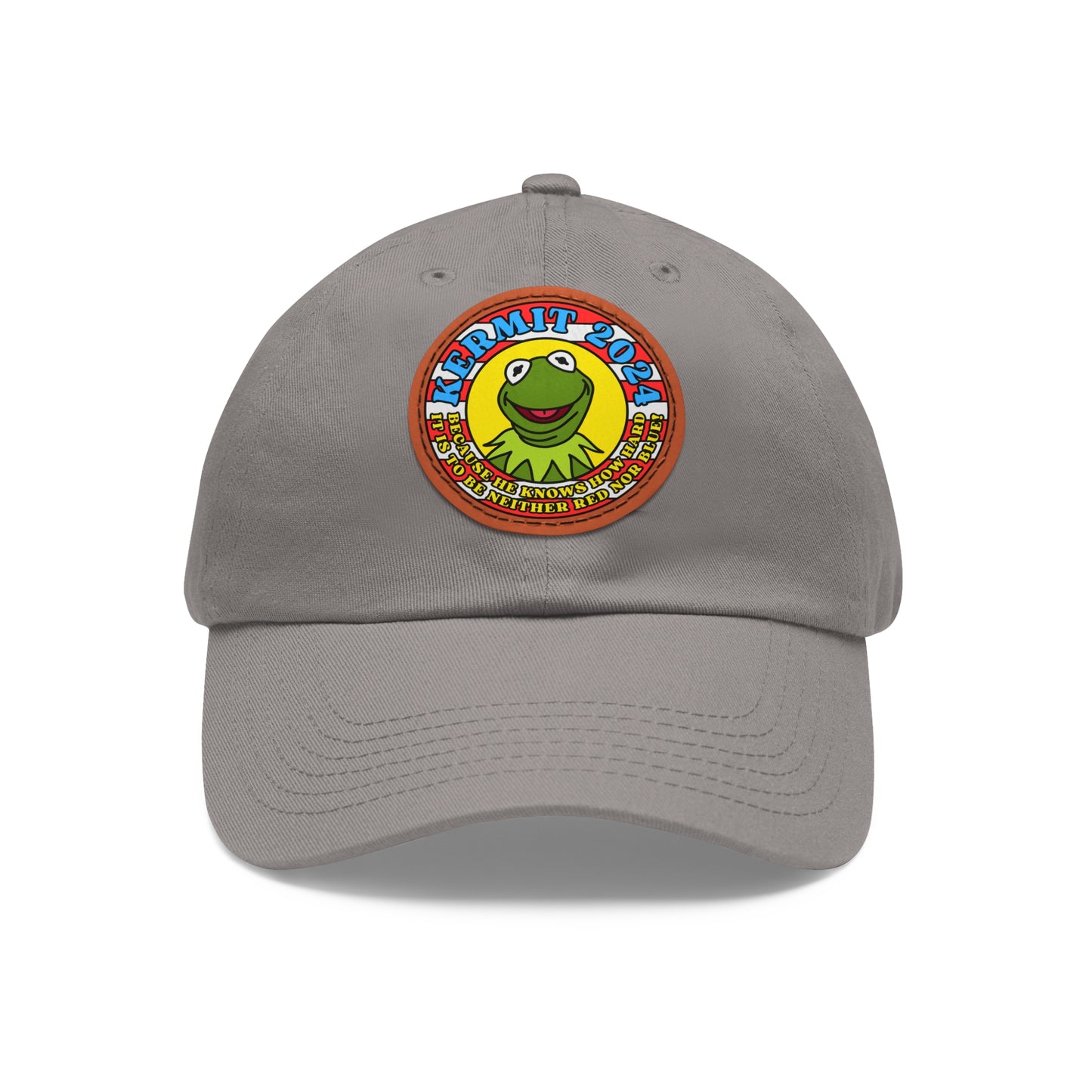 KERMIT 2024! Dad Hat with Leather Patch (Round)