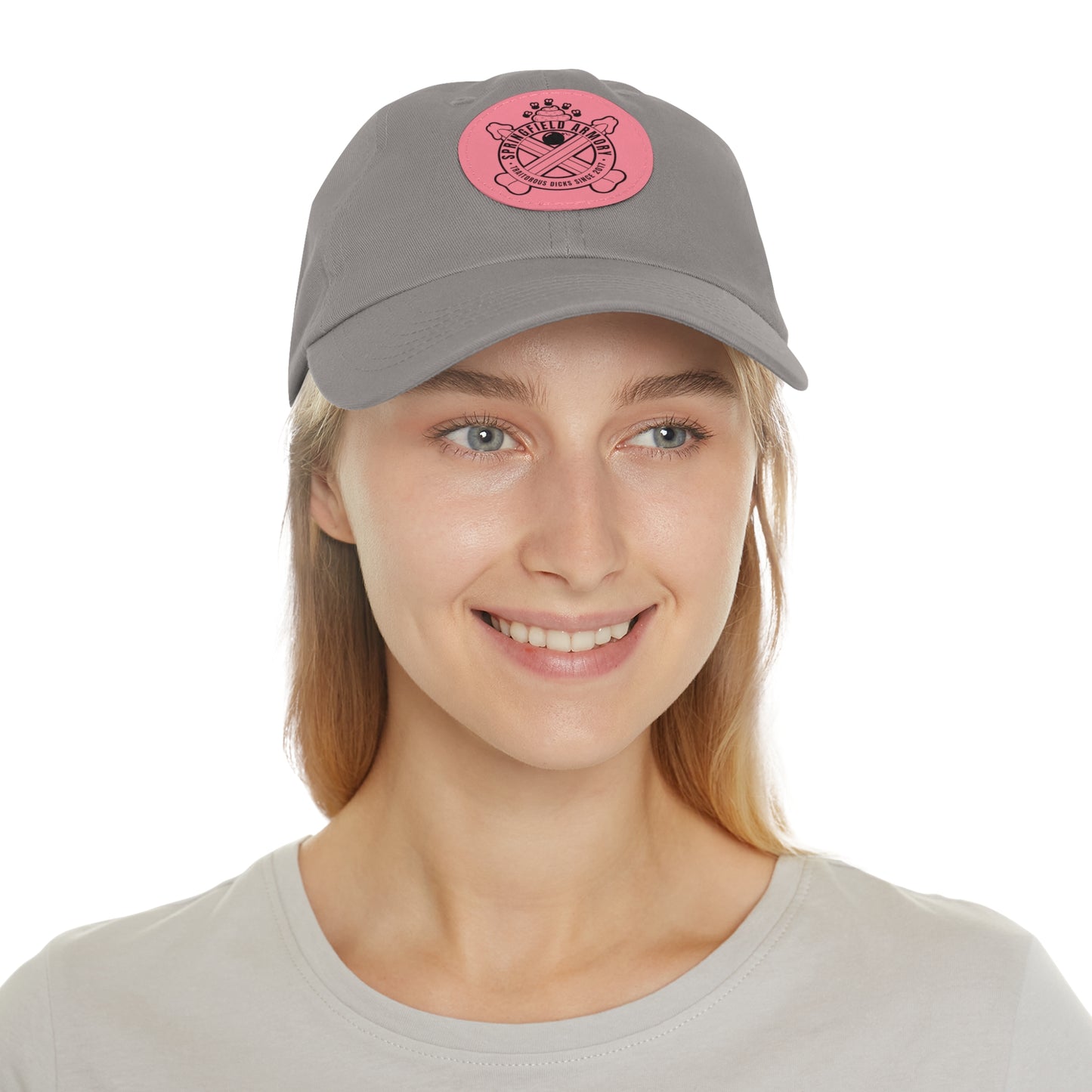 Springfield Dicks! Dad Hat with Leather Patch (Round)