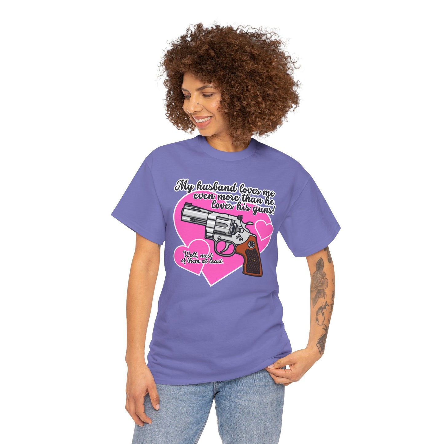 My Husband Loves Me...! Unisex Heavy Cotton Tee