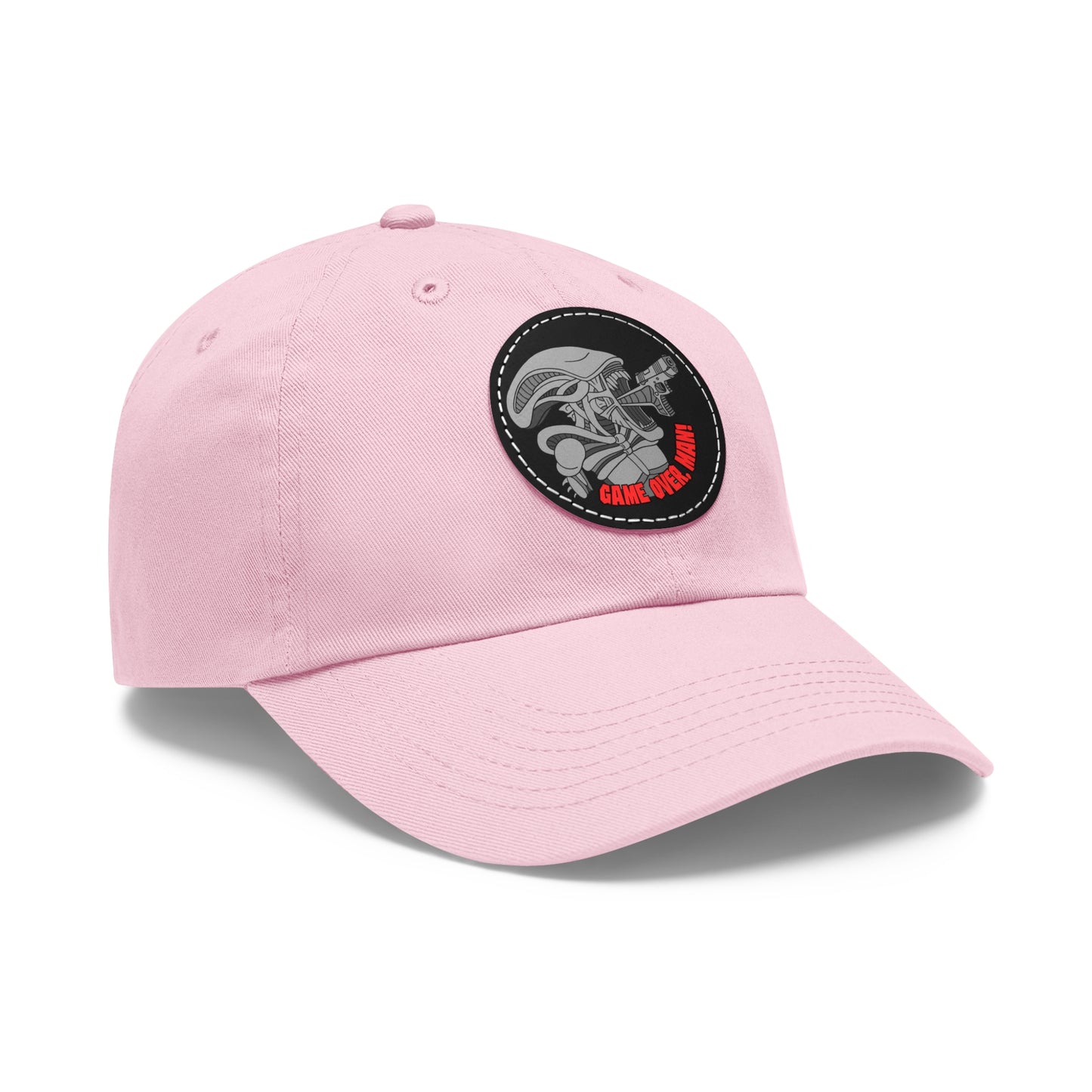 Game Over, Man! Dad Hat with Leather Patch (Round)