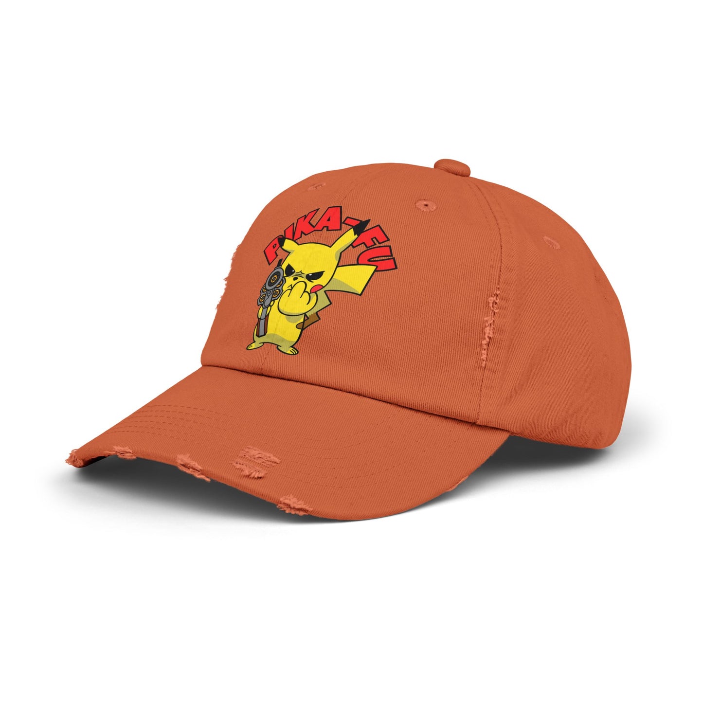 Pika-FU Unisex Distressed Cap