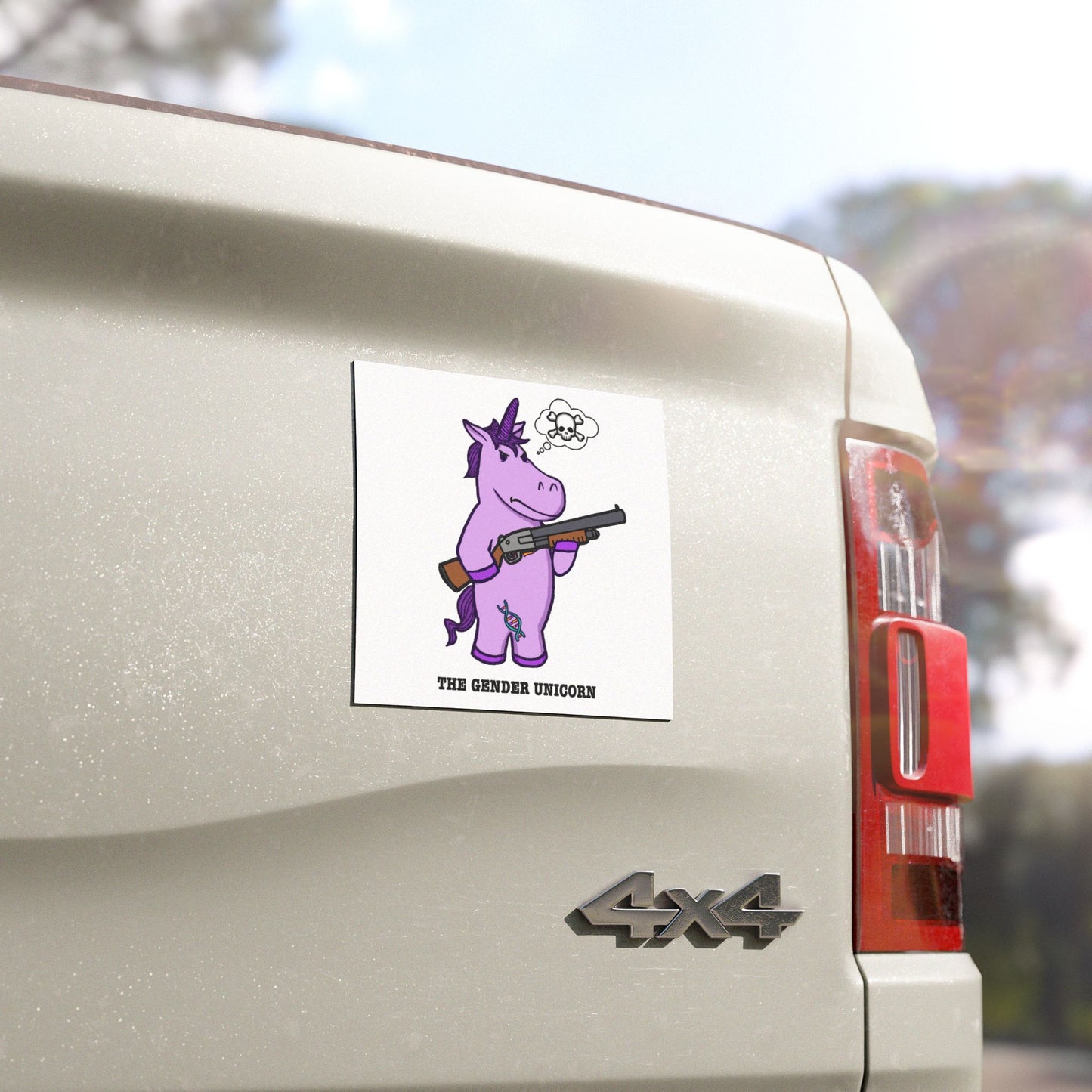 Gender Unicorn Car Magnets