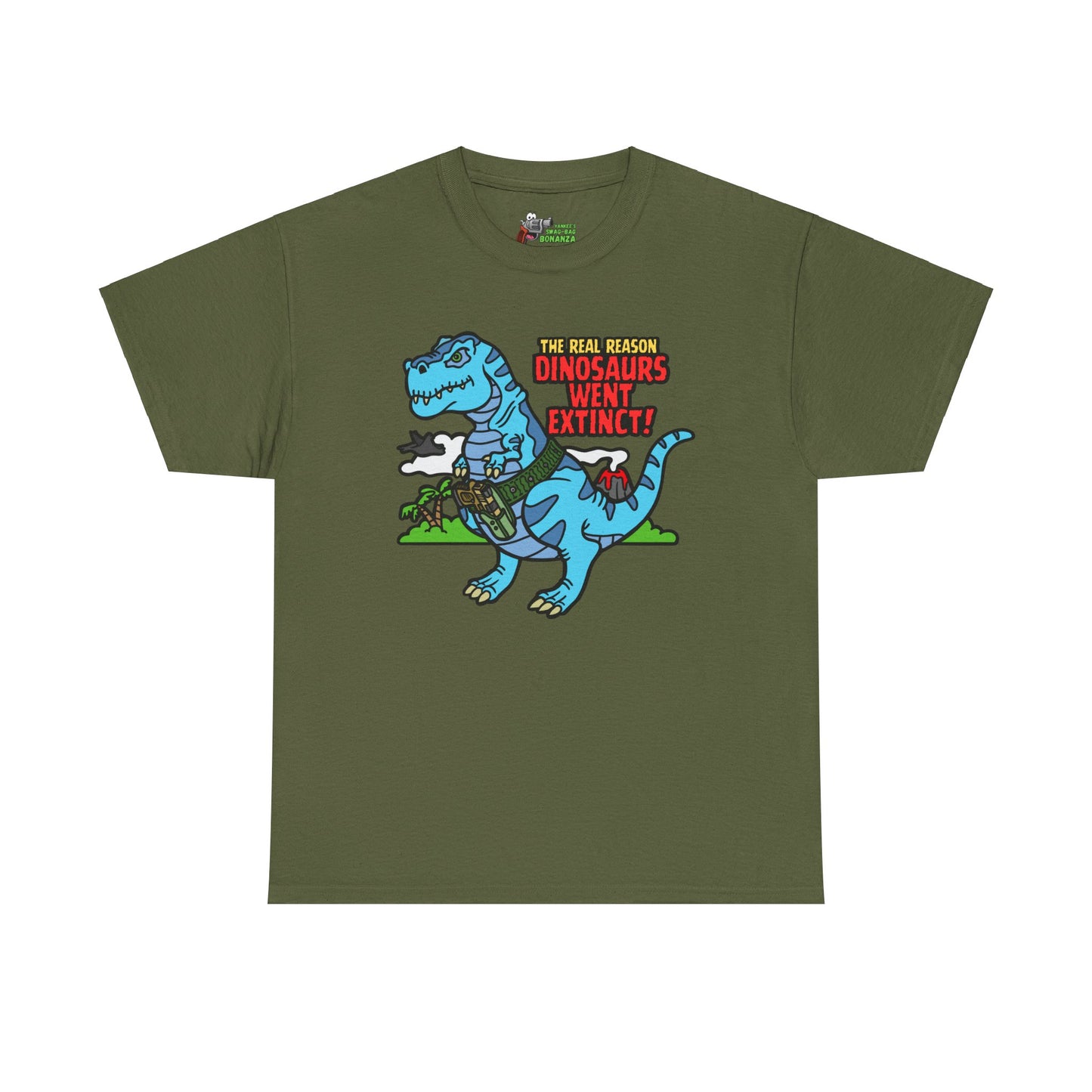 How Dinosaurs Went Extinct! Unisex Heavy Cotton Tee