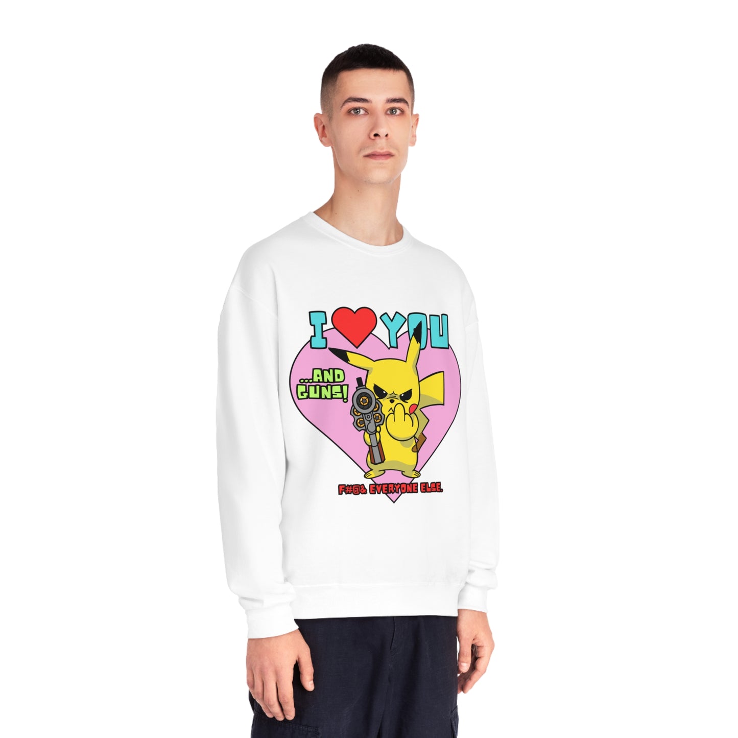 I Love You & Guns! Unisex NuBlend® Crewneck Sweatshirt