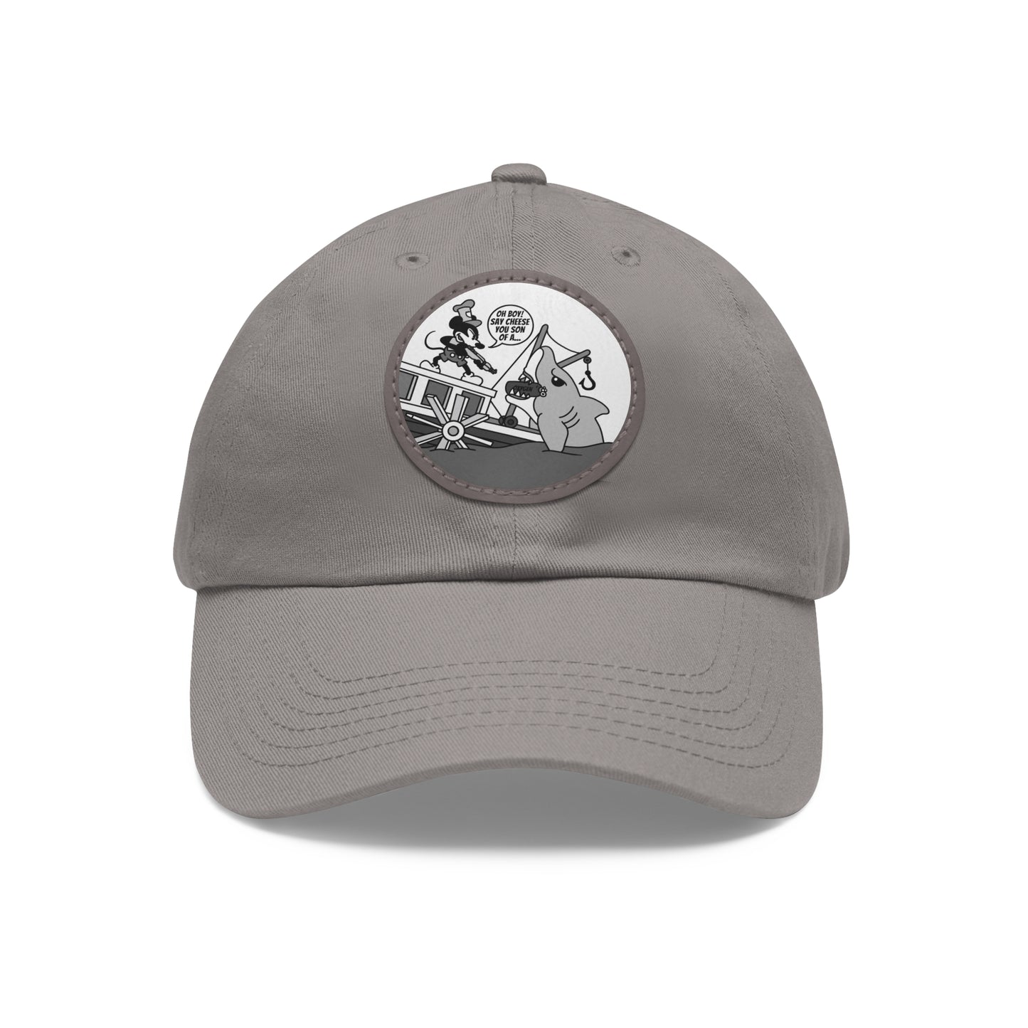 Willie vs. Bruce! Dad Hat with Leather Patch (Round)