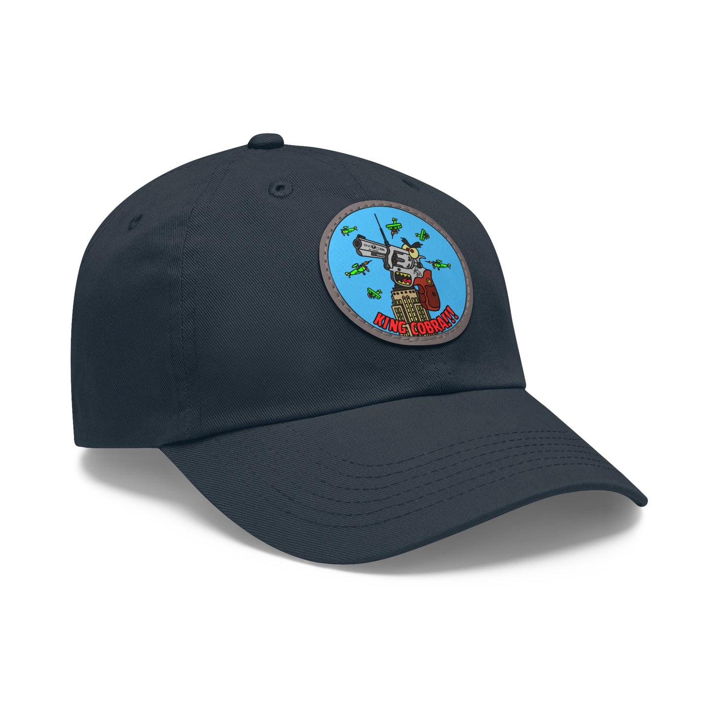 King Cobra!!! Dad Hat with Leather Patch (Round)