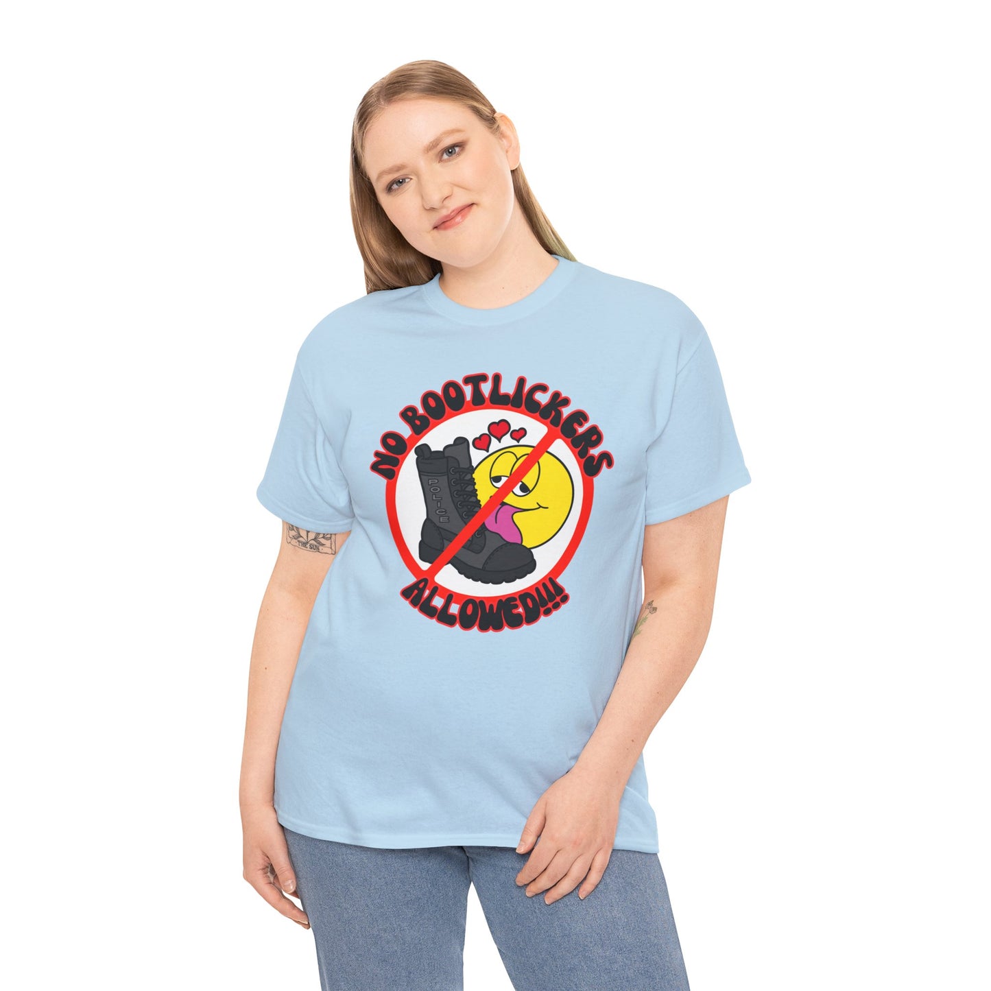 No Bootlickers Allowed! Unisex Heavy Cotton Tee