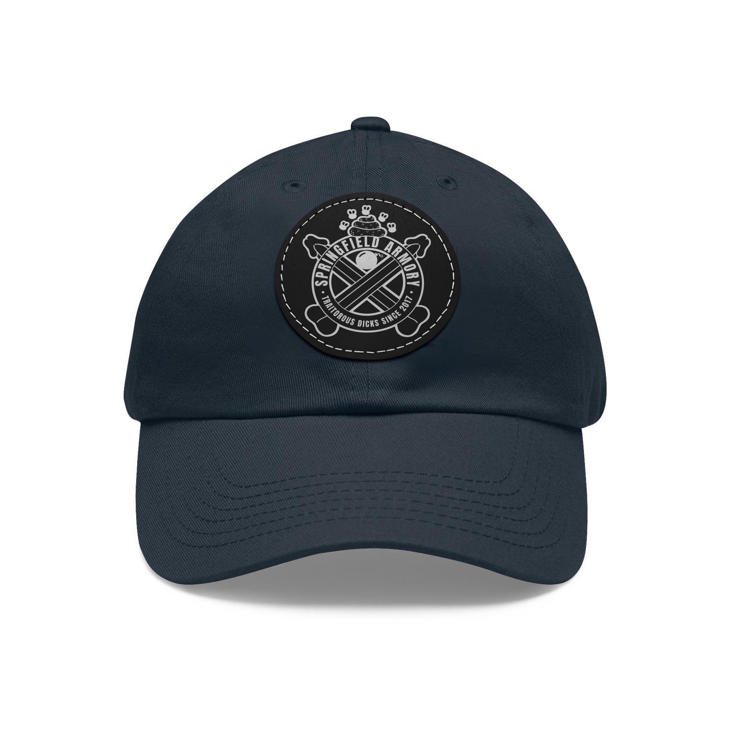 Springfield Dicks! Dad Hat with Leather Patch (Round)
