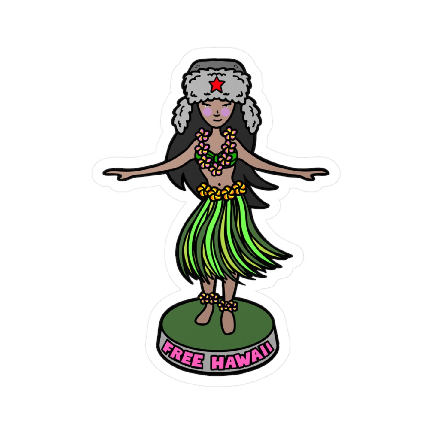 Free Hawaii! Kiss-Cut Vinyl Decals