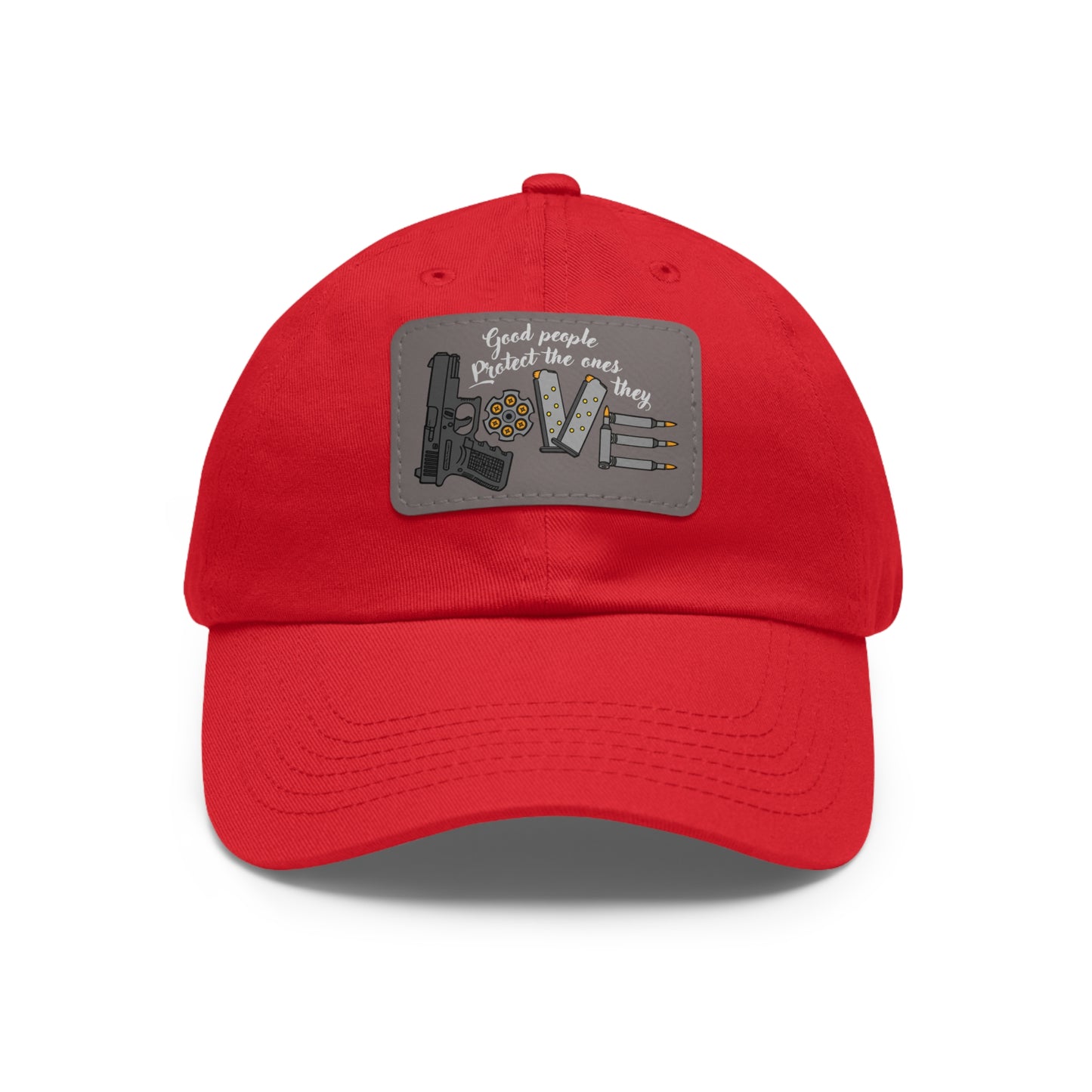 Good People! Dad Hat with Leather Patch (Rectangle)