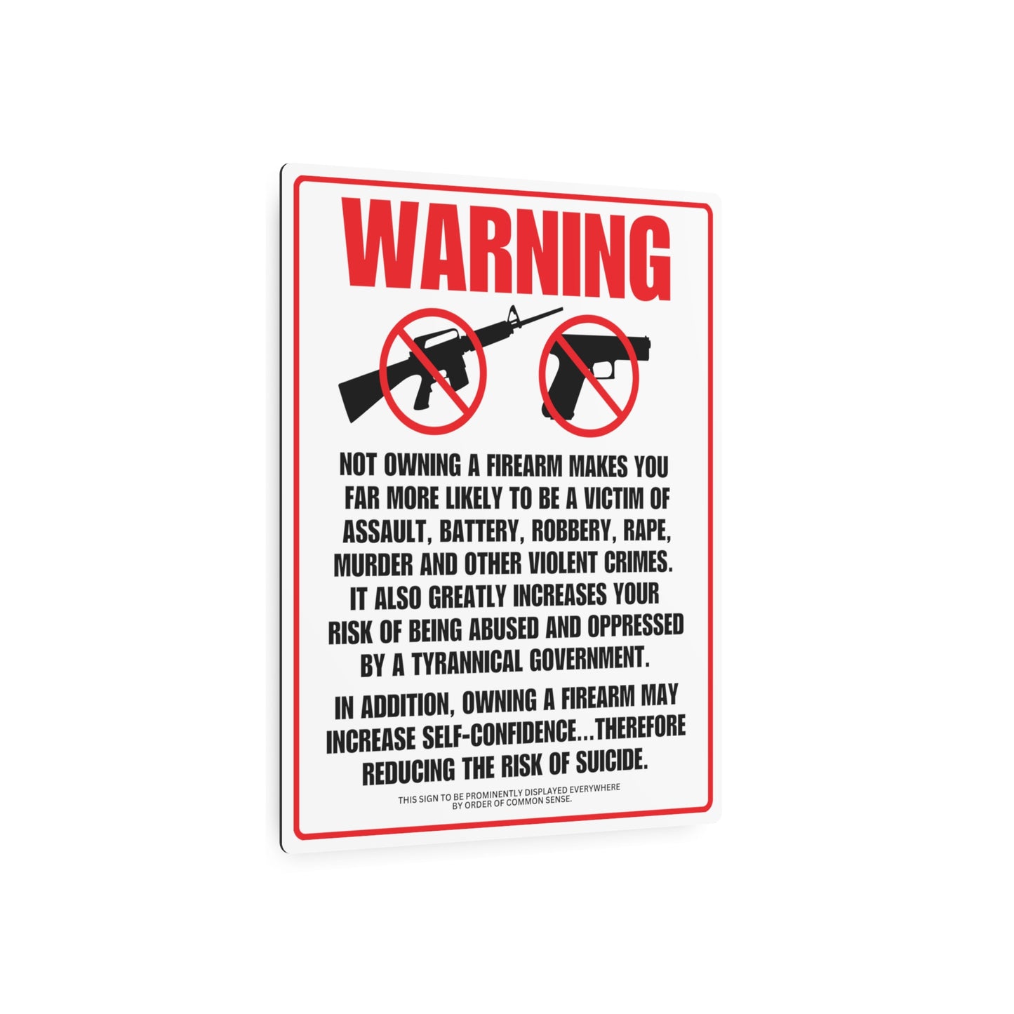 Firearms Safety! Metal Sign