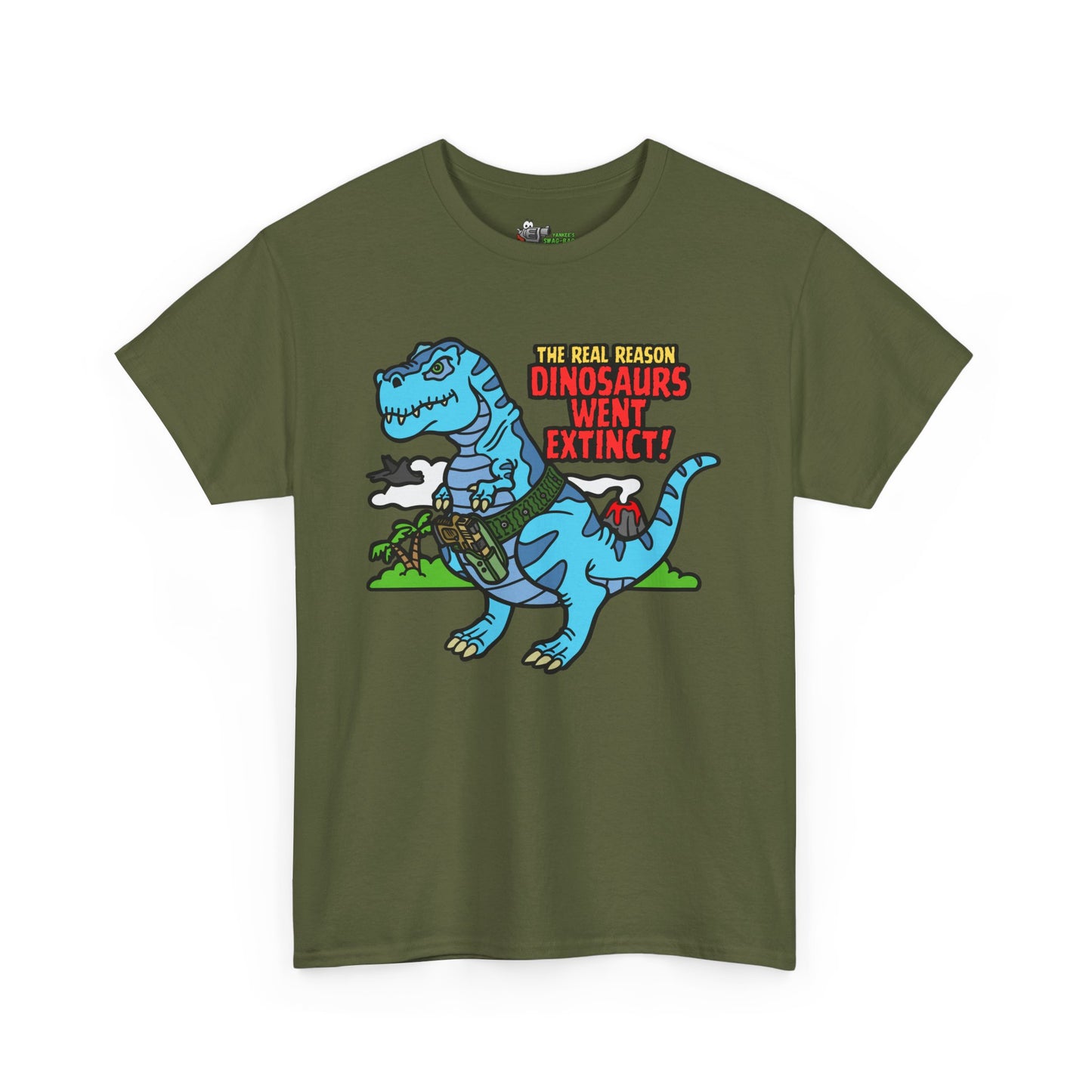 How Dinosaurs Went Extinct! Unisex Heavy Cotton Tee